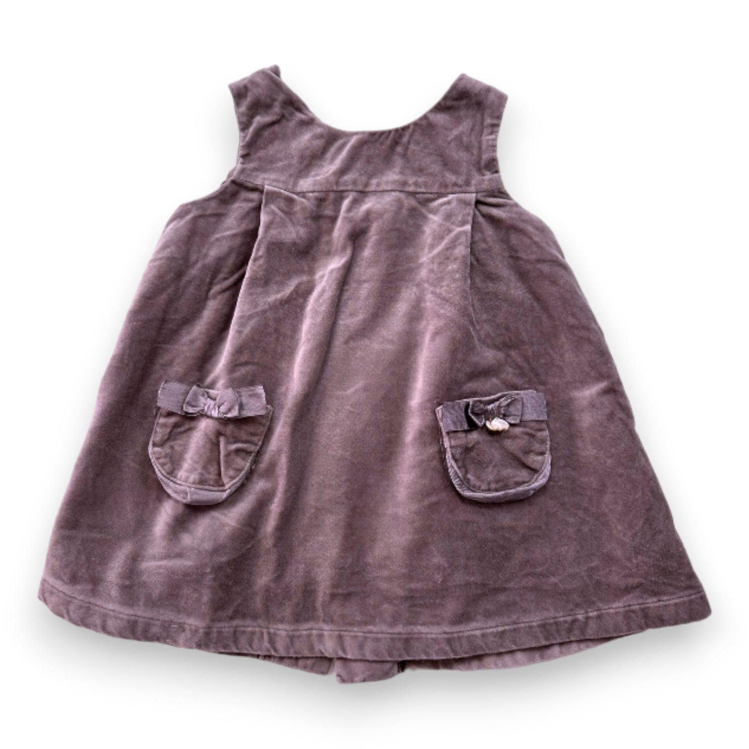 TARTINE & CHOCOLAT - Robe en velours marron - 18 mois