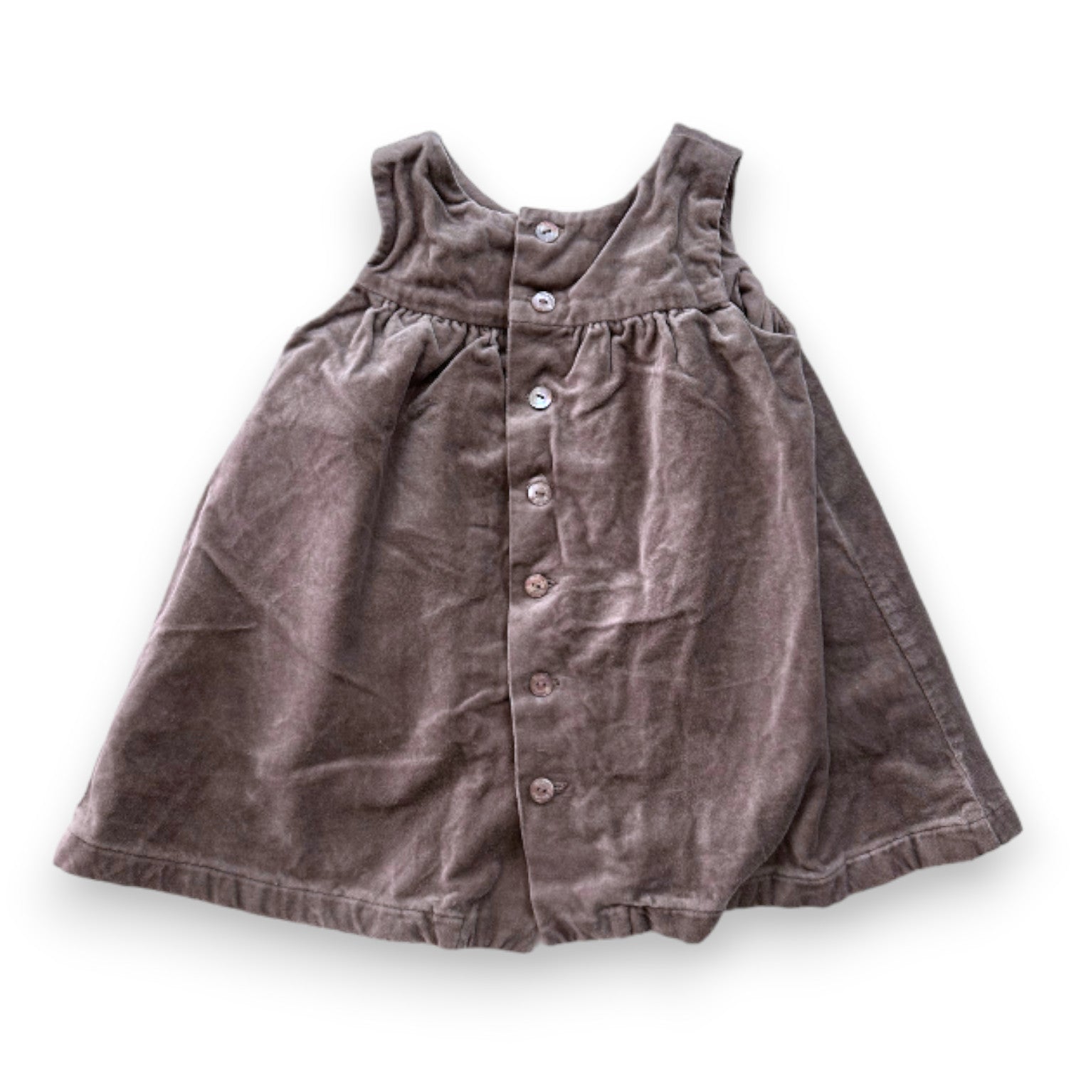 TARTINE & CHOCOLAT - Robe en velours marron - 18 mois