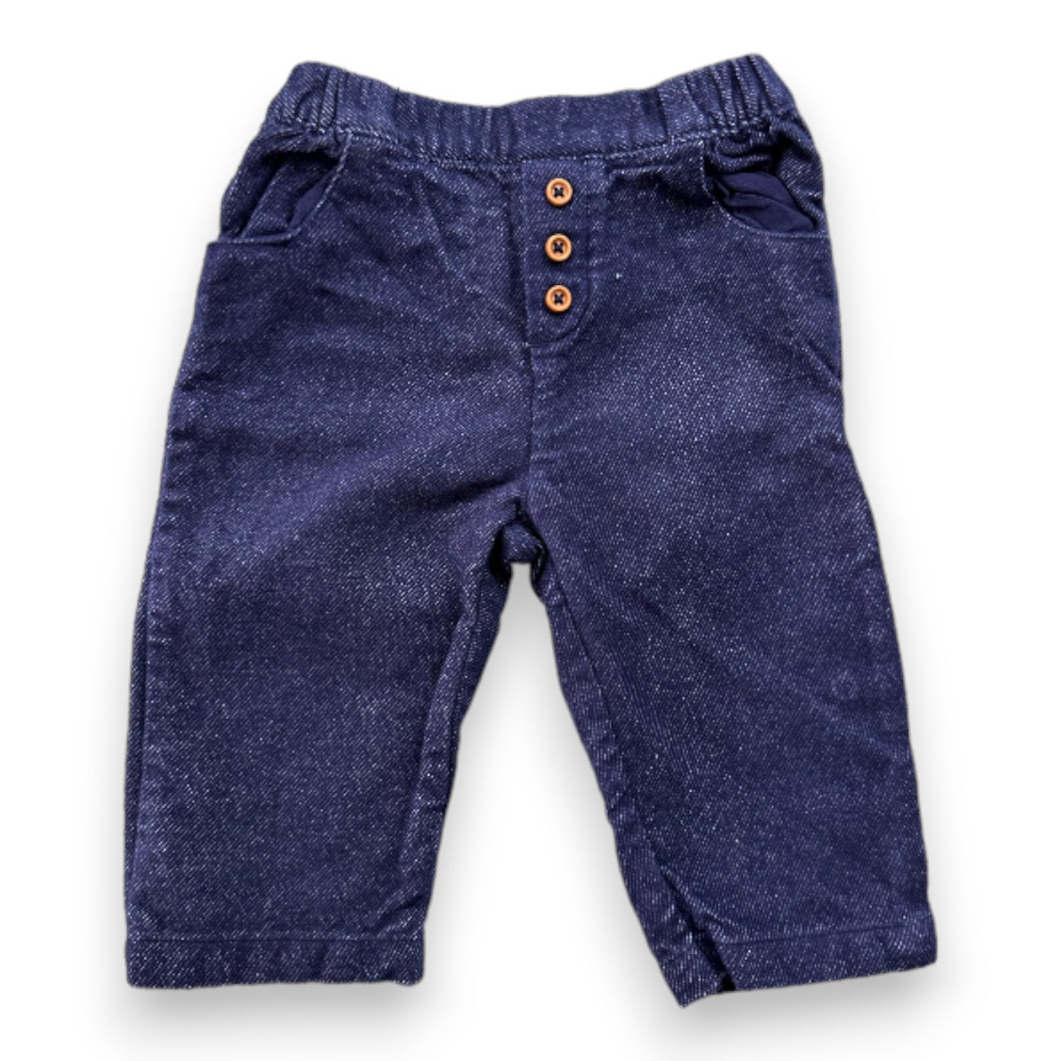 NATALYS - Pantalon bleu marine effet jean - 6 mois