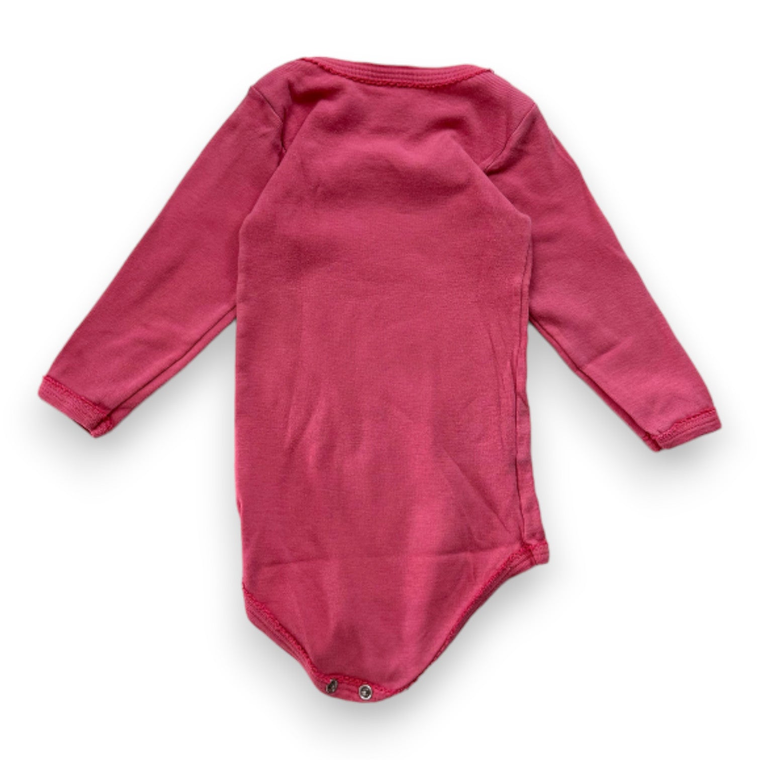 PETIT BATEAU - Body à manches longues rose avec imprimé - 9 mois