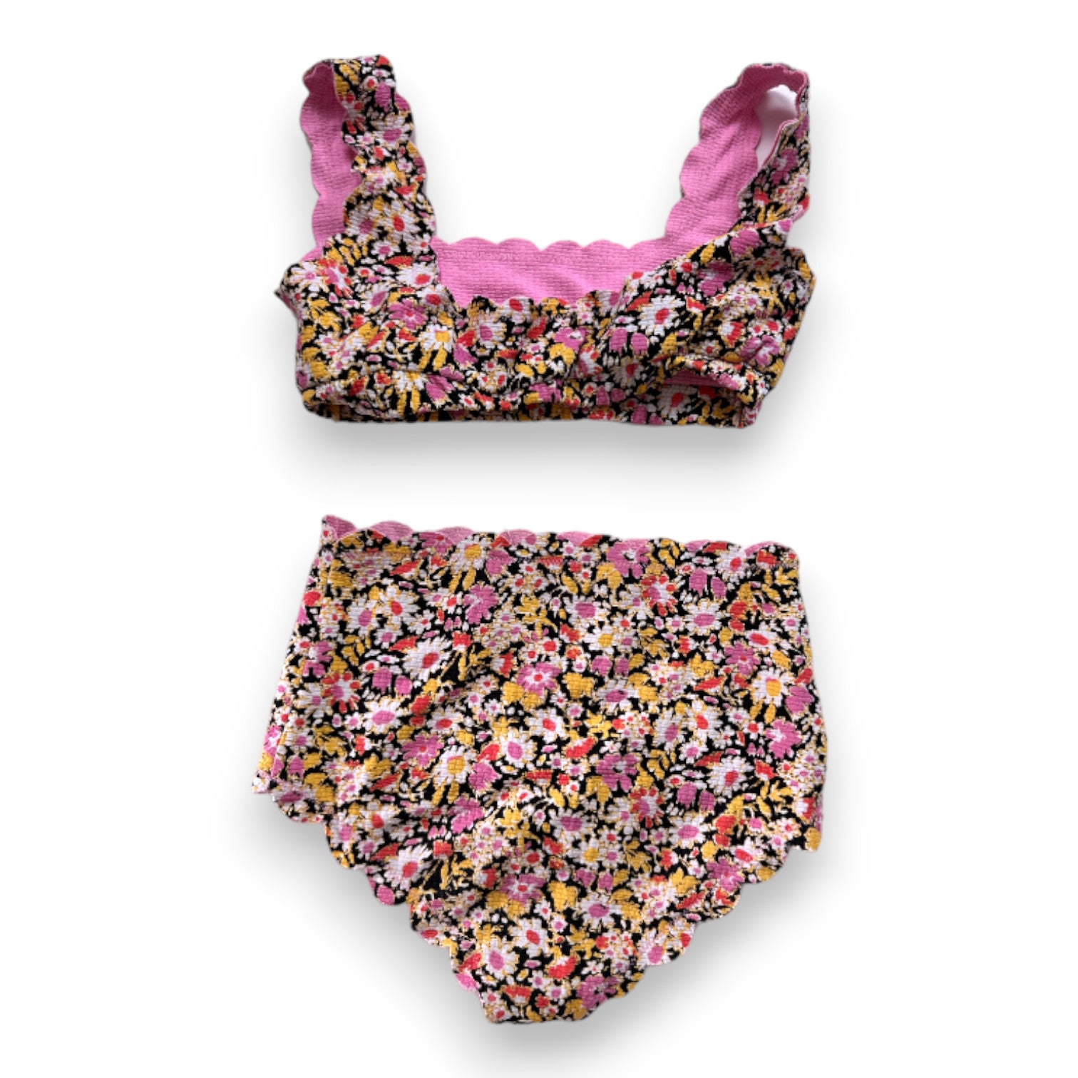 MARYSIA BUMBY - Maillot de bain 2 pièces rose et noir à fleurs - 8 ans