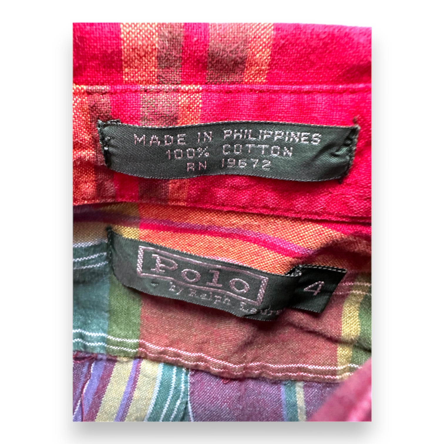 RALPH LAUREN - Chemise rouge à carreaux - 4 ans