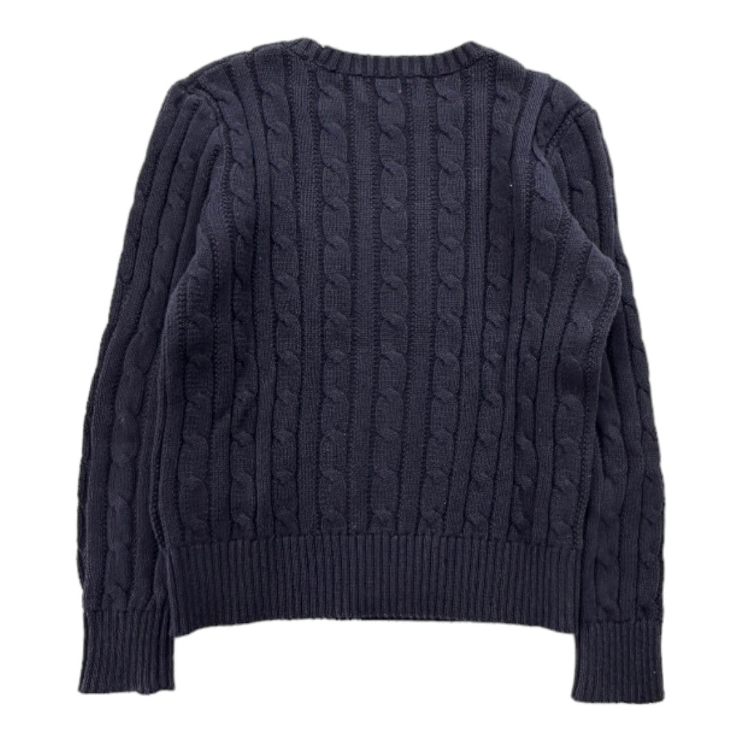 RALPH LAUREN - Pull bleu marine - 7 ans