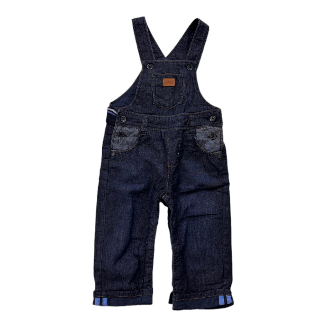 HUGO BOSS - Salopette bleue en jean - 9 mois