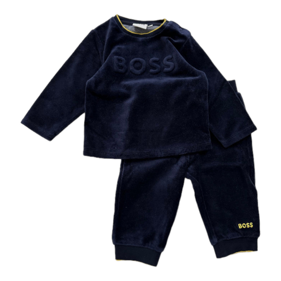 HUGO BOSS - Ensemble pull et jogging bleu marine - 12 mois