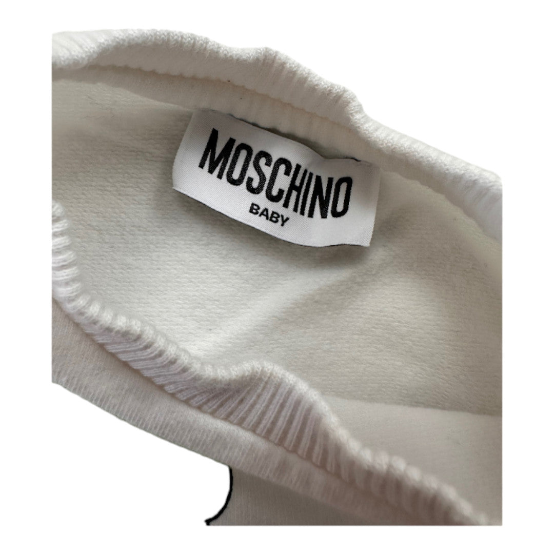 MOSCHINO - Sweat blanc avec imprimés - 3 mois