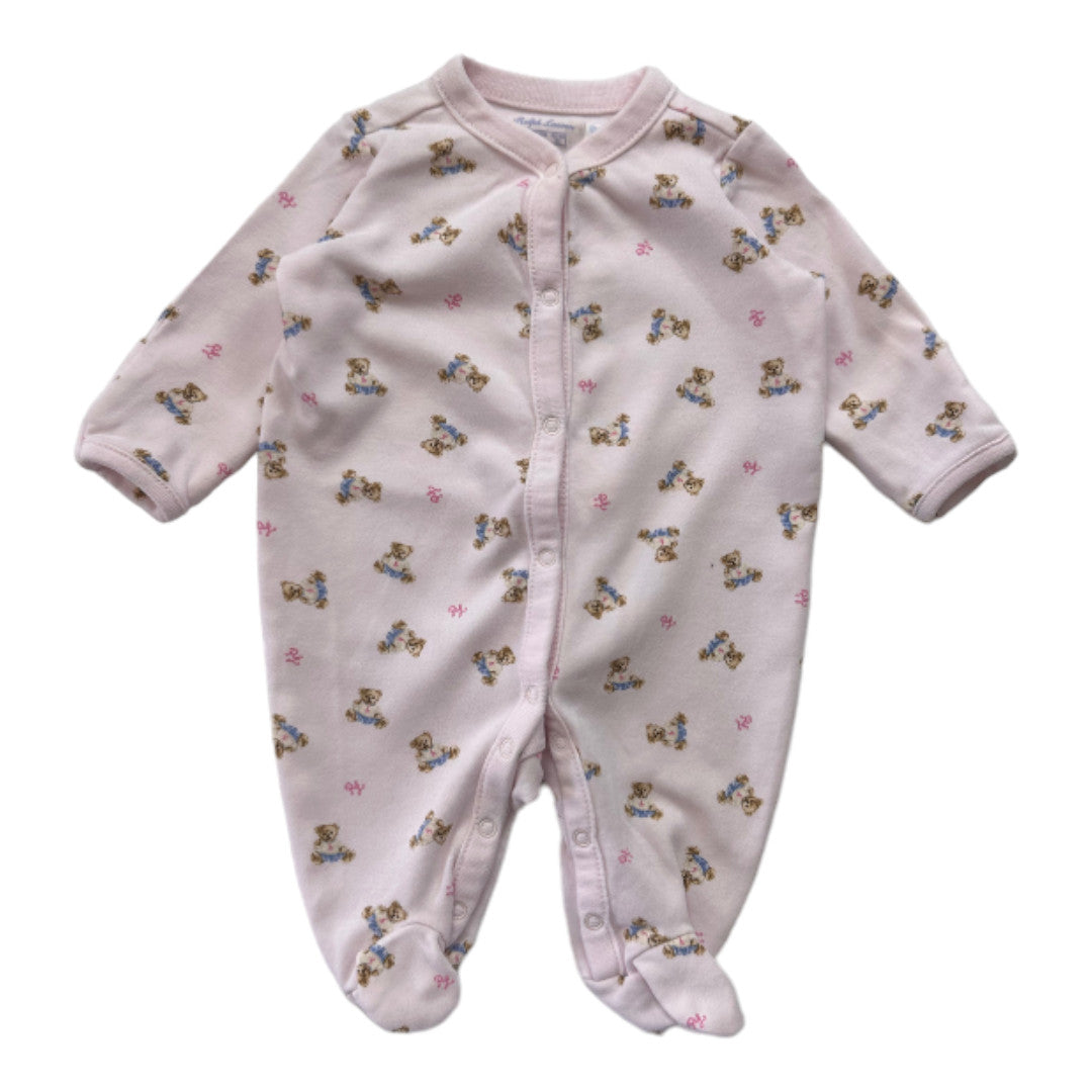 RALPH LAUREN - Pyjama rose imprimé oursons - 0 mois