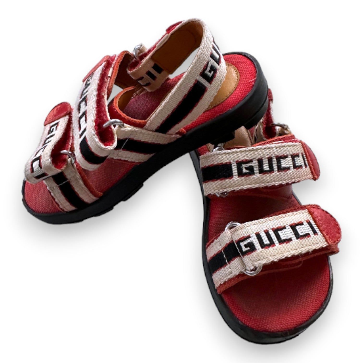GUCCI - Sandales rouges "Gucci" - 24