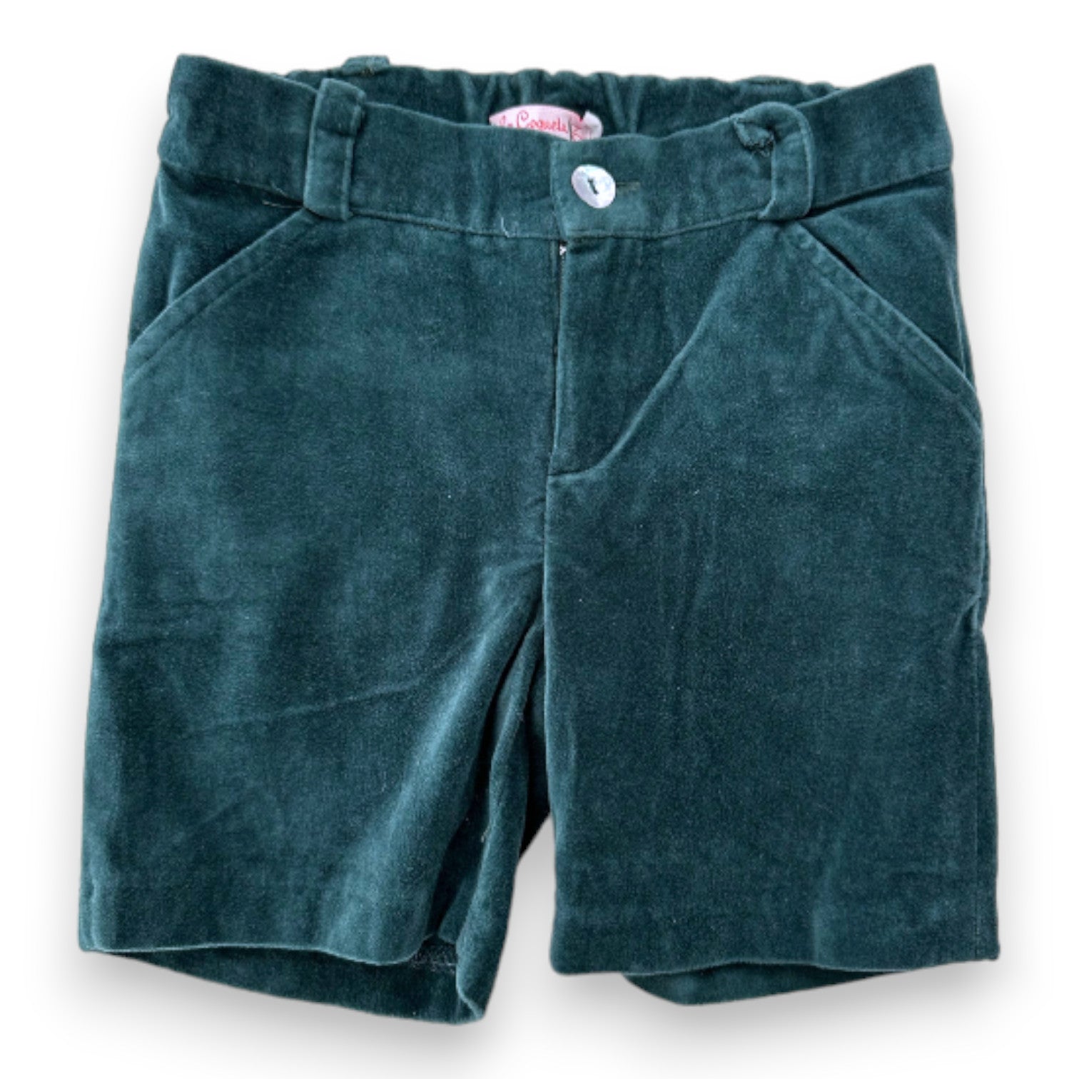 LA COQUETA - Short en velours vert - 2 ans