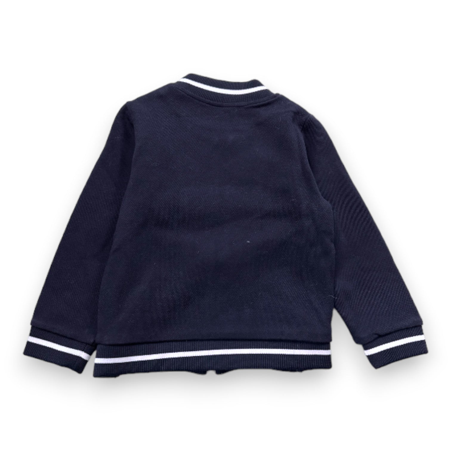 JACADI - Gilet bleu marine et blanc - 6 ans