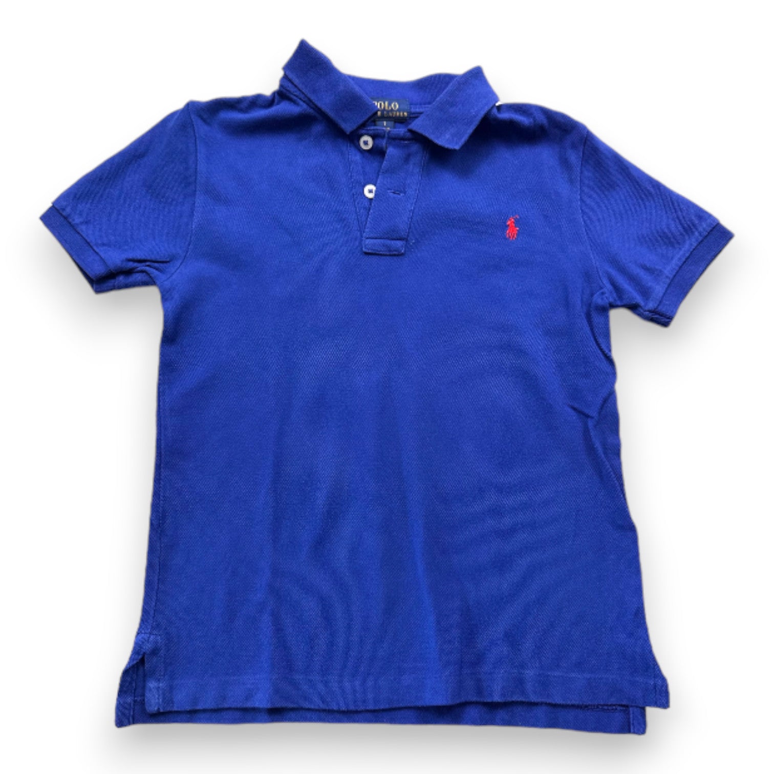 RALPH LAUREN - Polo à manches courtes bleu - 7 ans