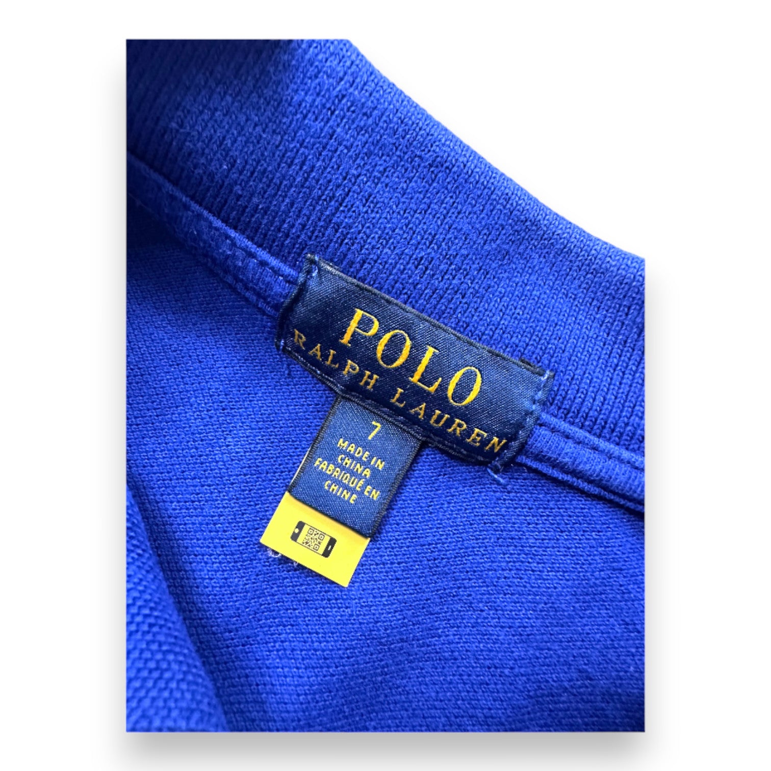 RALPH LAUREN - Polo à manches courtes bleu - 7 ans