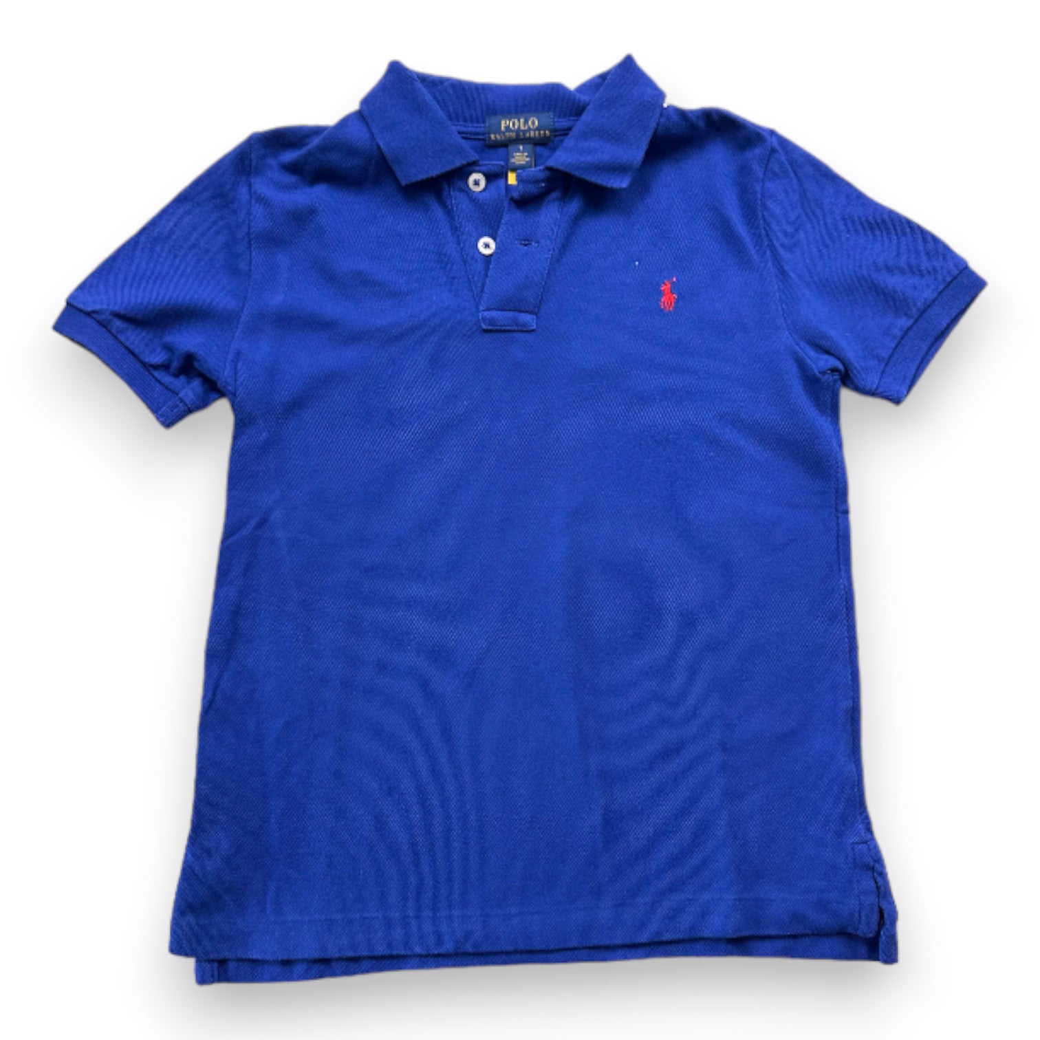 RALPH LAUREN - Polo à manches courtes bleu - 7 ans