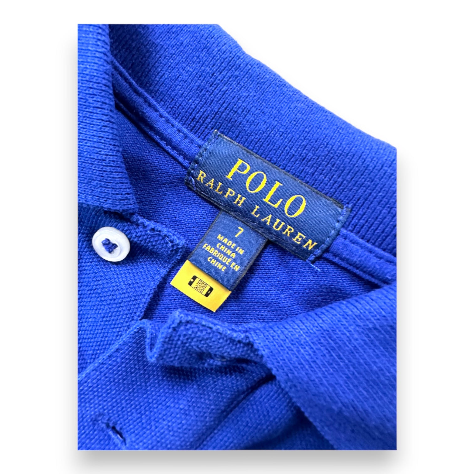 RALPH LAUREN - Polo à manches courtes bleu - 7 ans