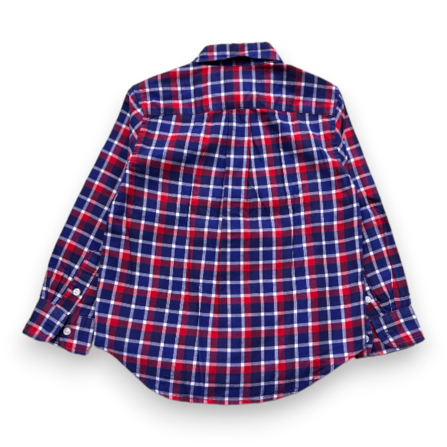 RALPH LAUREN - Chemise rouge bleue et blanche - 4 ans