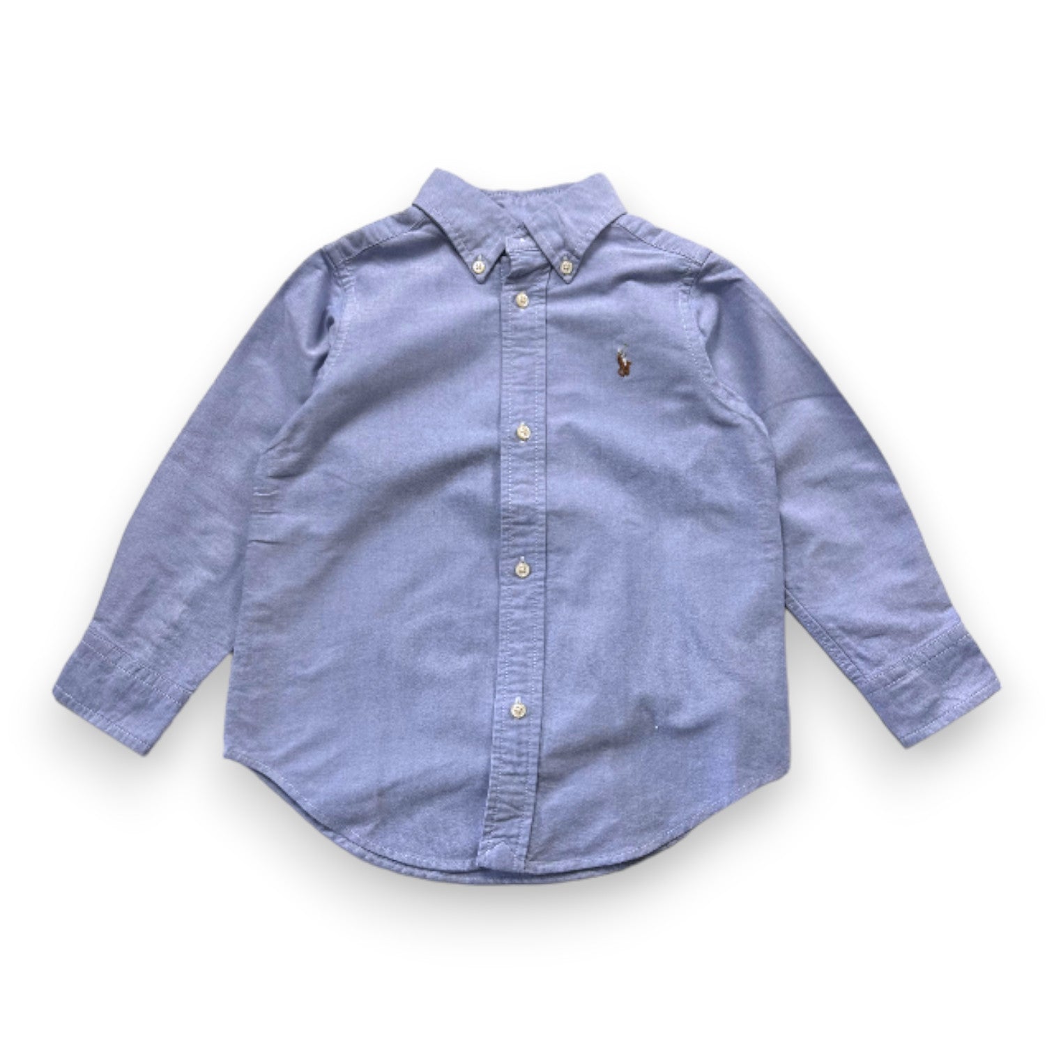 RALPH LAUREN - Chemise bleue à manches longues - 3 ans