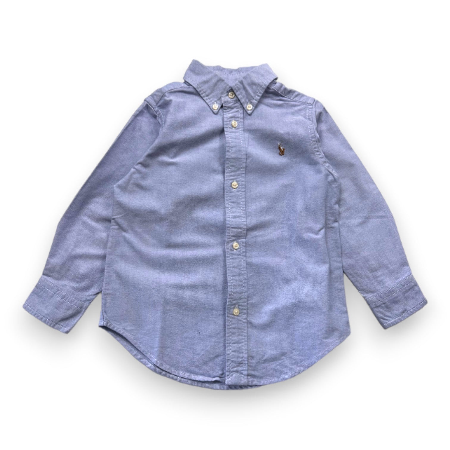 RALPH LAUREN - Chemise à manches longues bleue - 3 ans