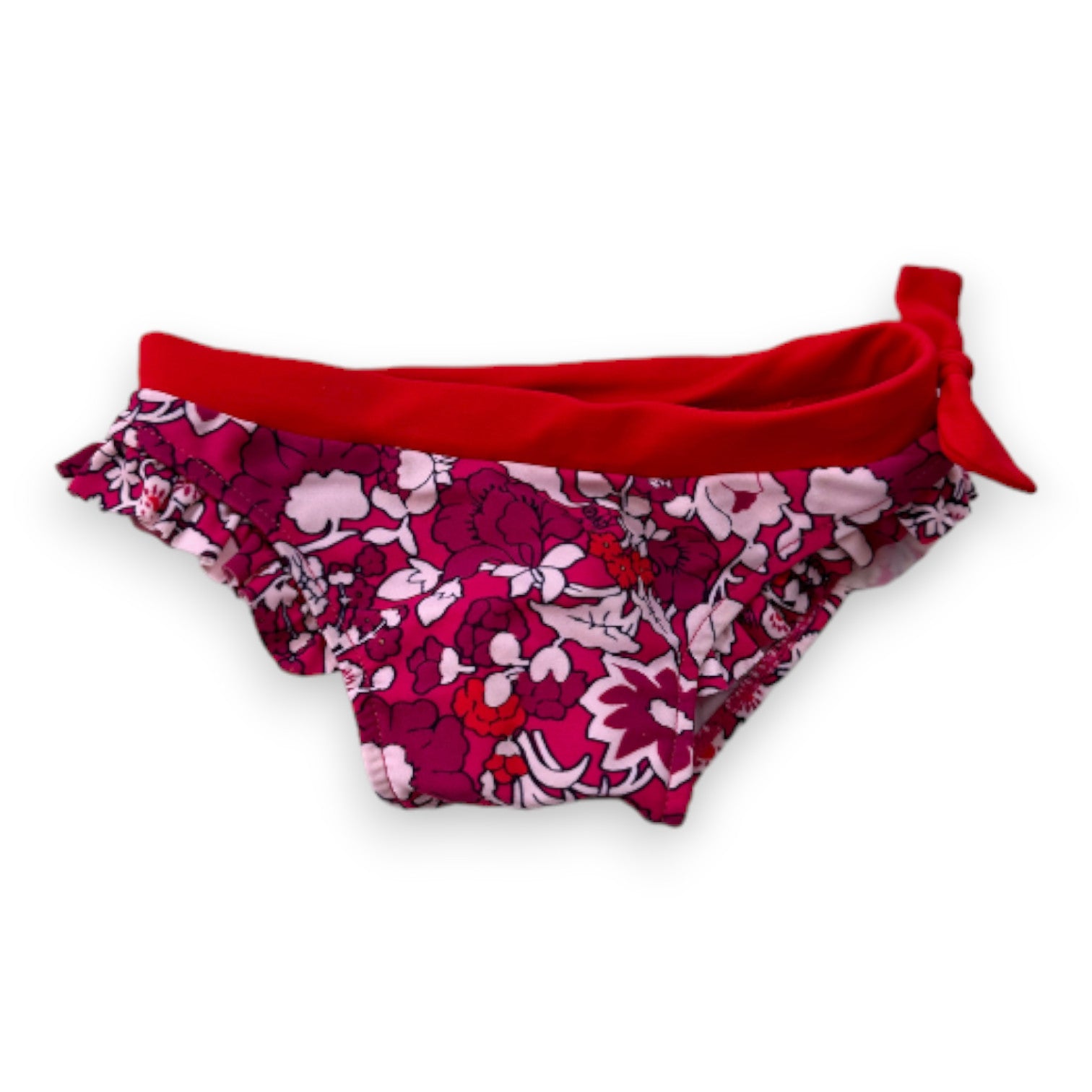 KENZO - Bas de maillot de bain blanc et rose à fleurs - 12 mois