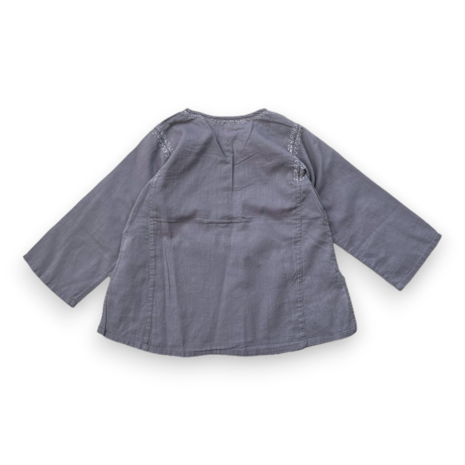 BONPOINT - Blouse grise avec broderies - 2 ans