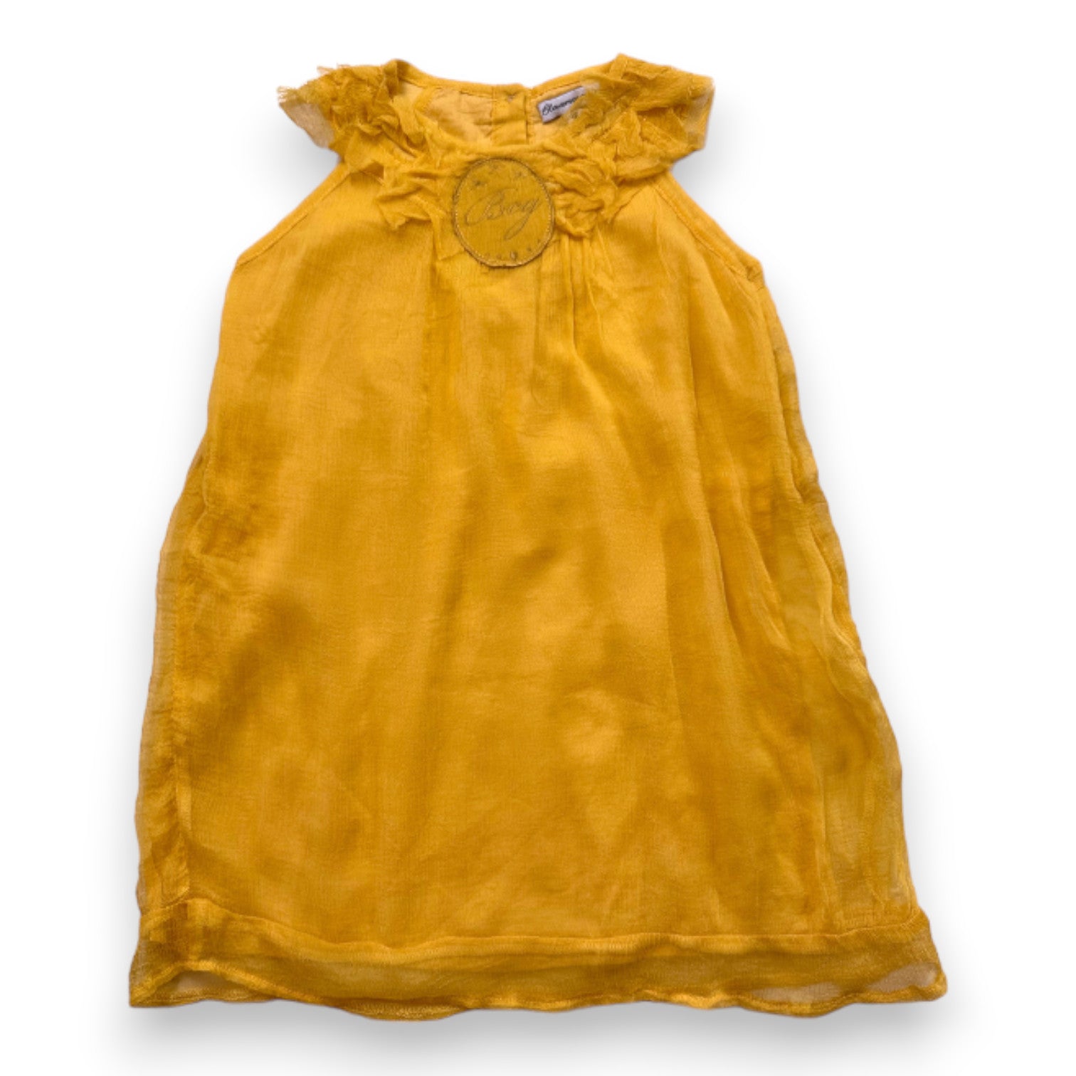 BLEU COMME GRIS - Robe jaune en tulle - 4 ans