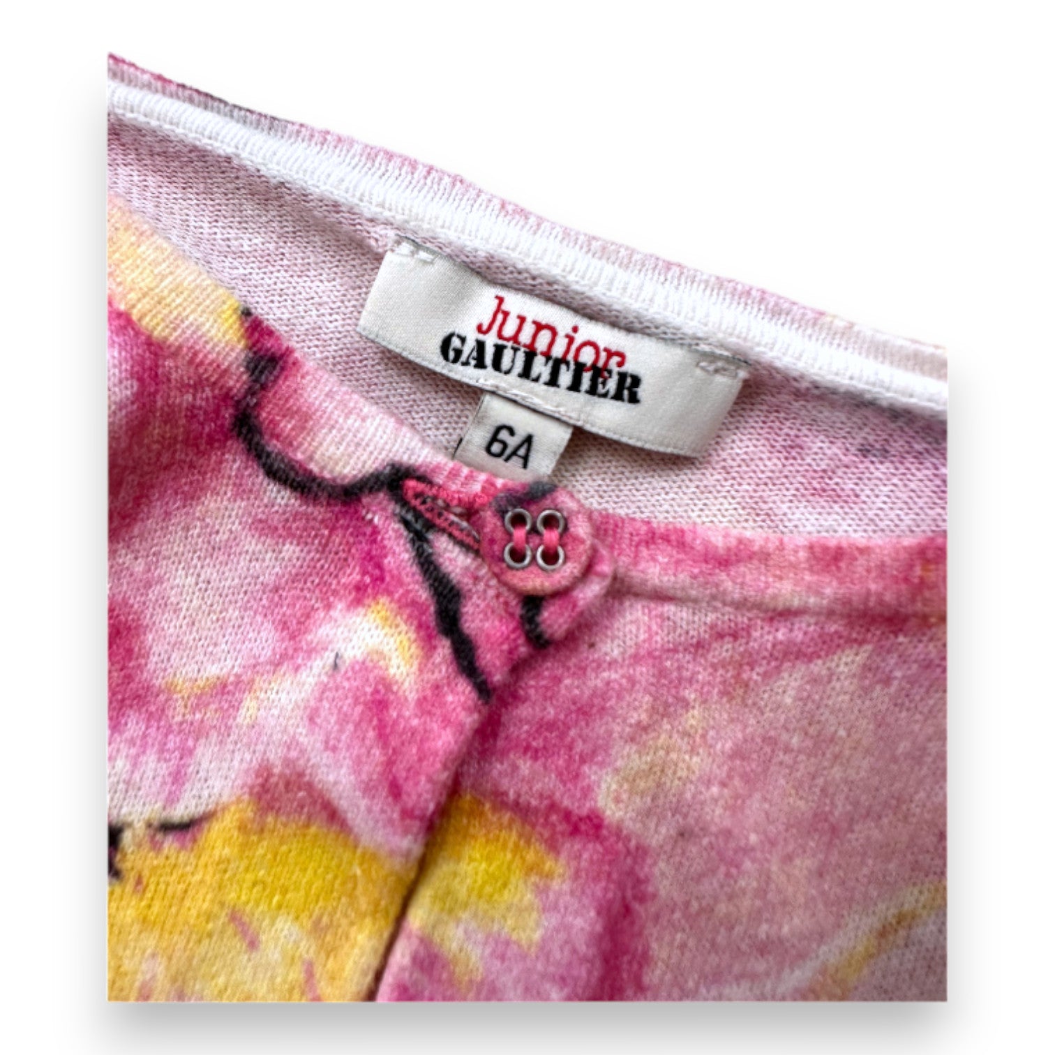 JUNIOR GAULTIER - Cardigan rose avec imprimés - 6 ans