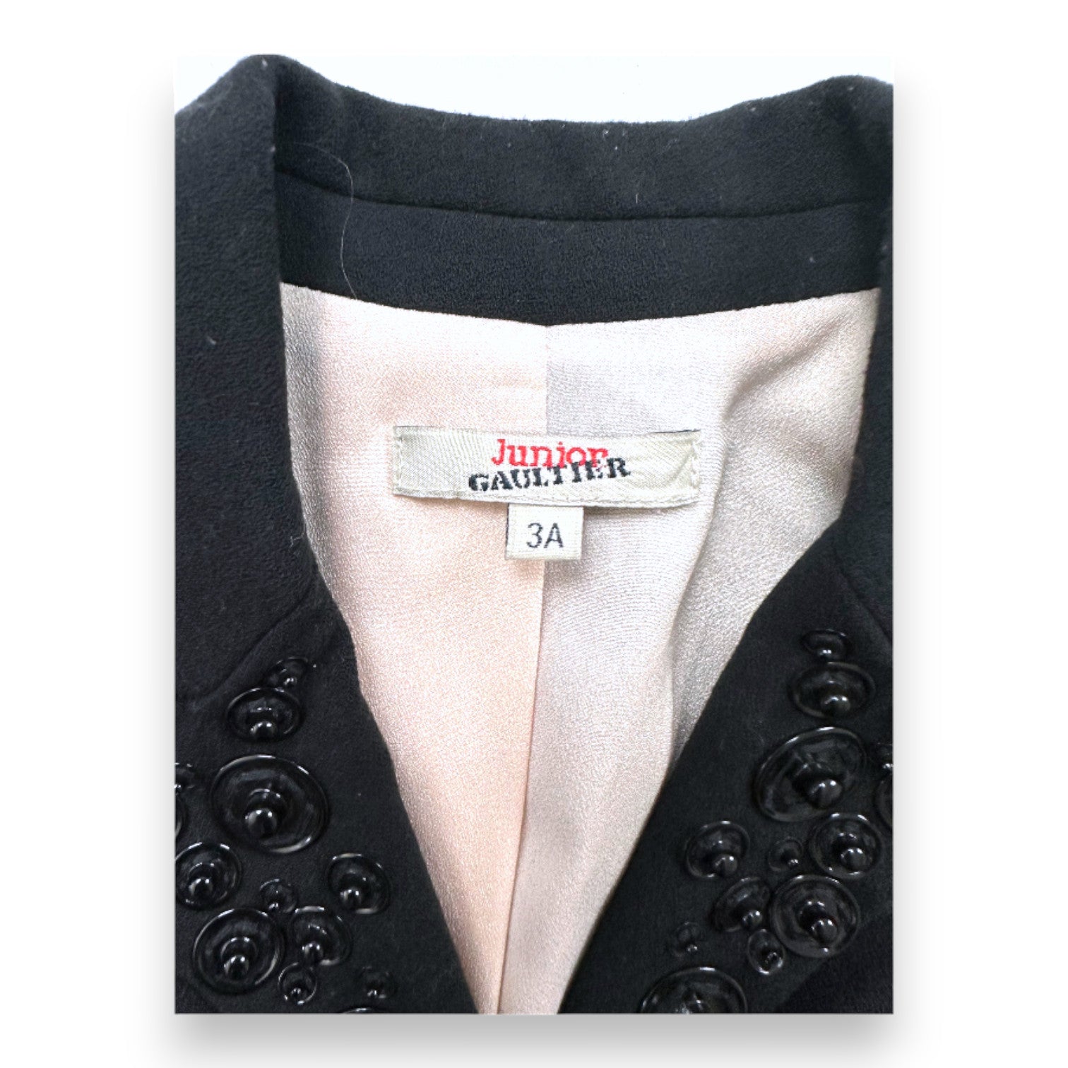 JUNIOR GAULTIER - Veste de blazer noire - 3 ans