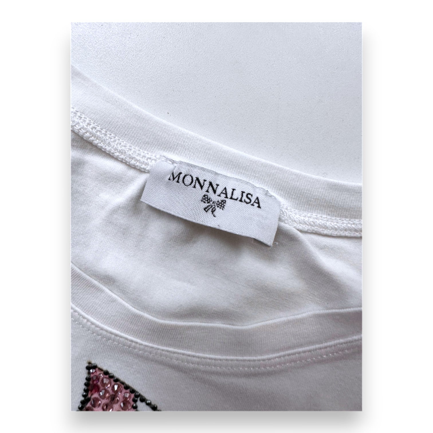 MONNALISA - T-shirt blanc avec imprimé - 8 ans