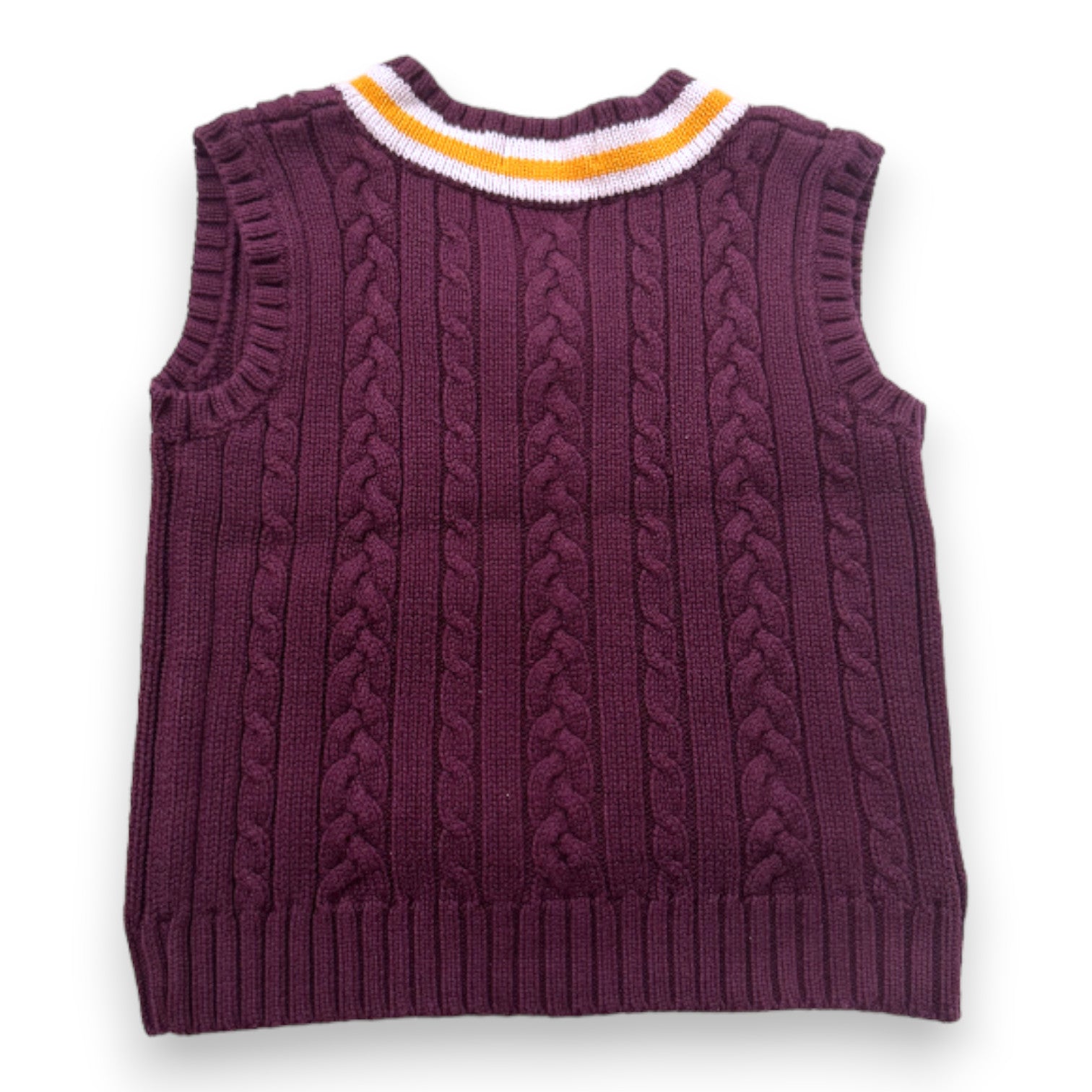 RALPH LAUREN - Pull sans manches bordeaux - 6 ans