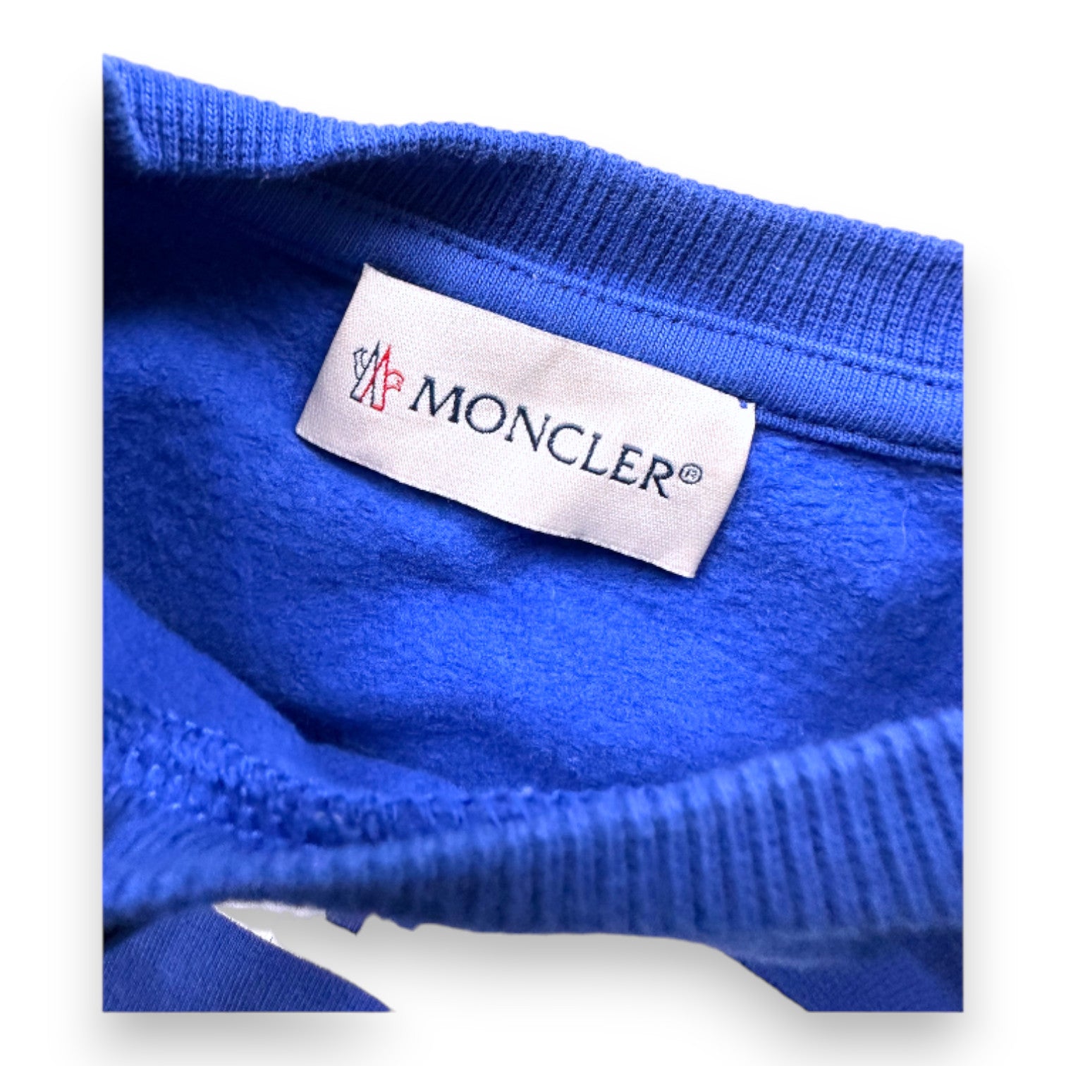 MONCLER - Sweat bleu "Moncler" - 9 mois