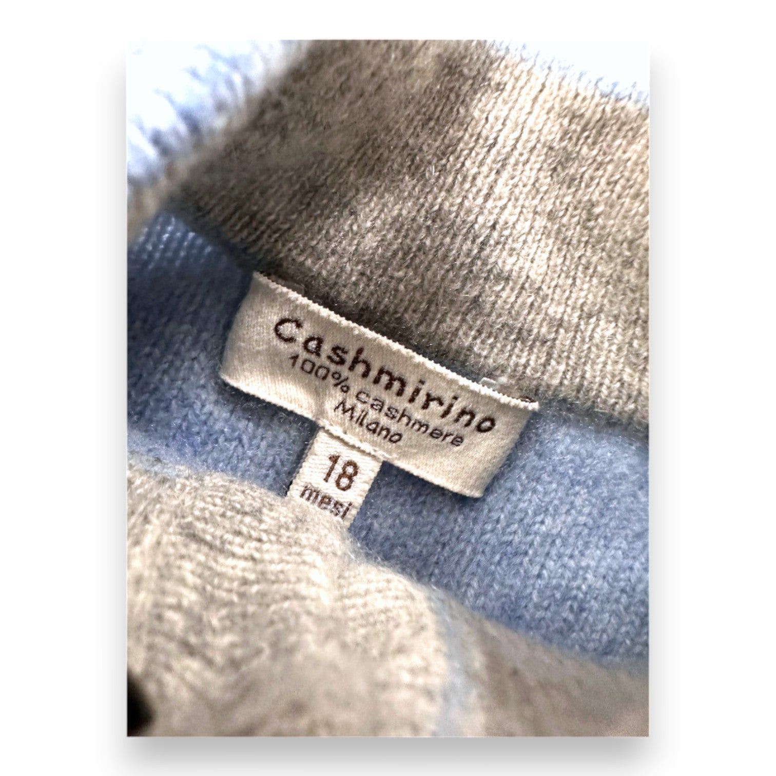 CASHMIRINO - Cardigan bleu en cachemire - 18 mois