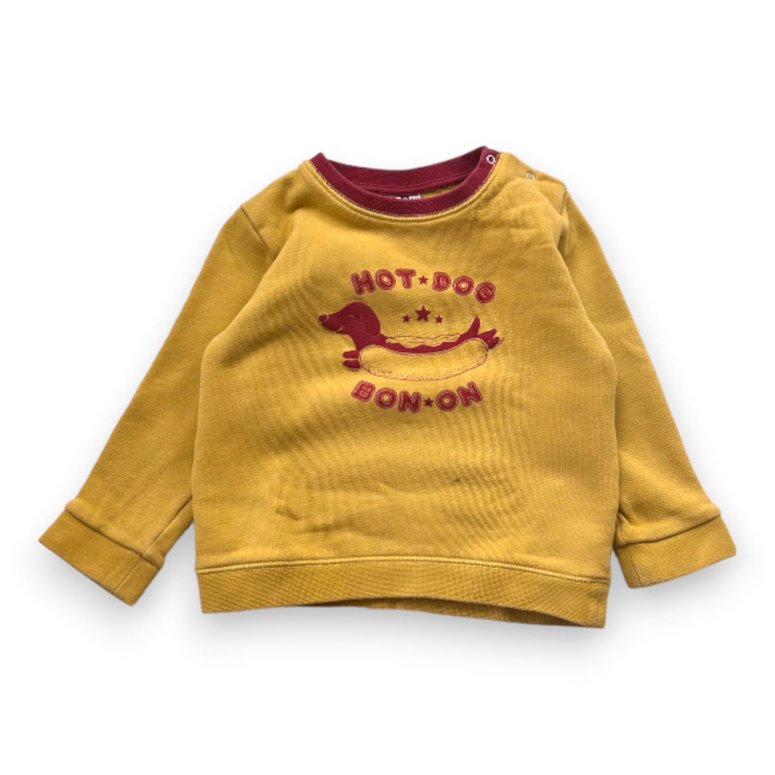 BONTON - Sweat jaune avec imprimé - 3 ans