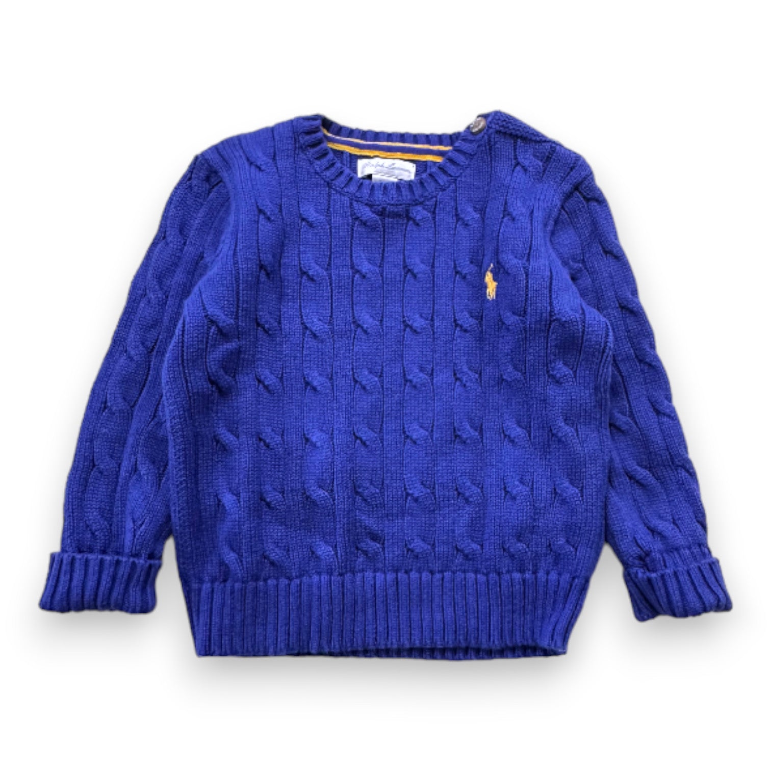 RALPH LAUREN - Pull bleu - 2 ans