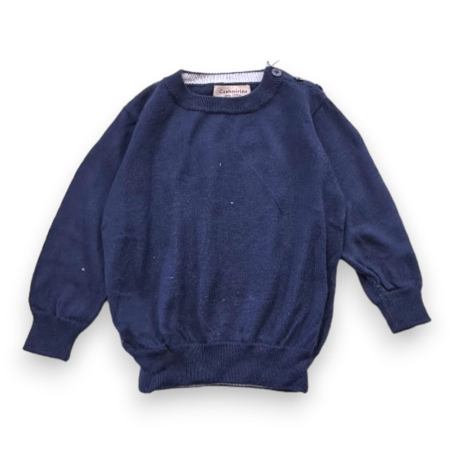 CASHMIRINO - Pull en cachemire bleu marine - 18 mois