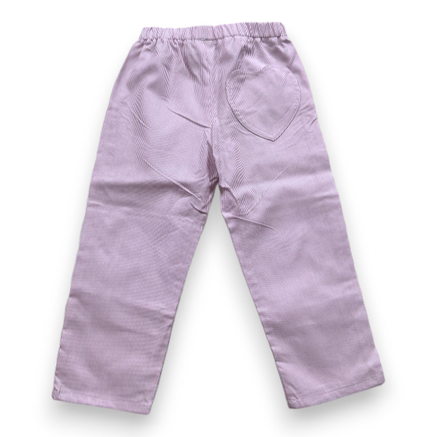 CASHMIRINO - Pantalon léger rose et blanc à rayures - 3 ans