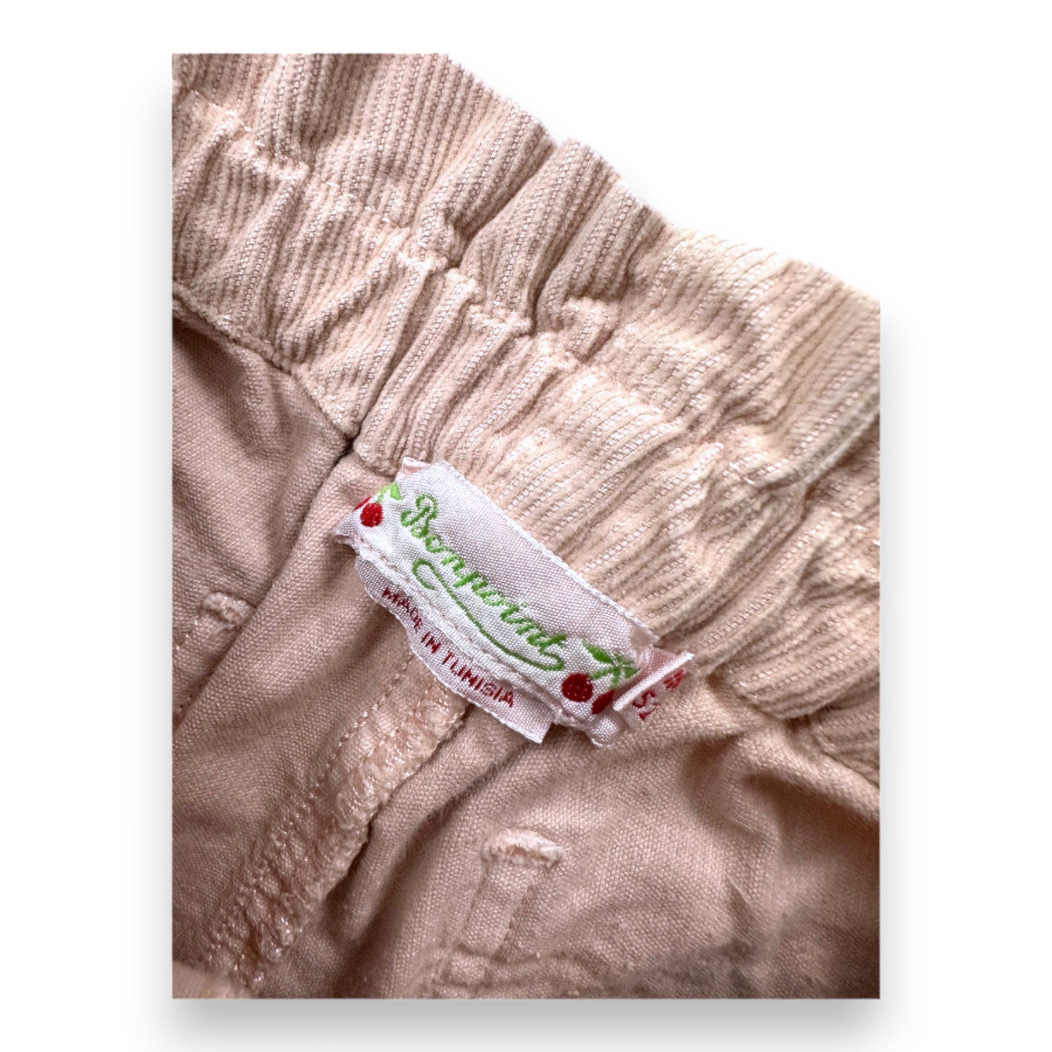 BONPOINT - Pantalon rose en velours - 4 ans