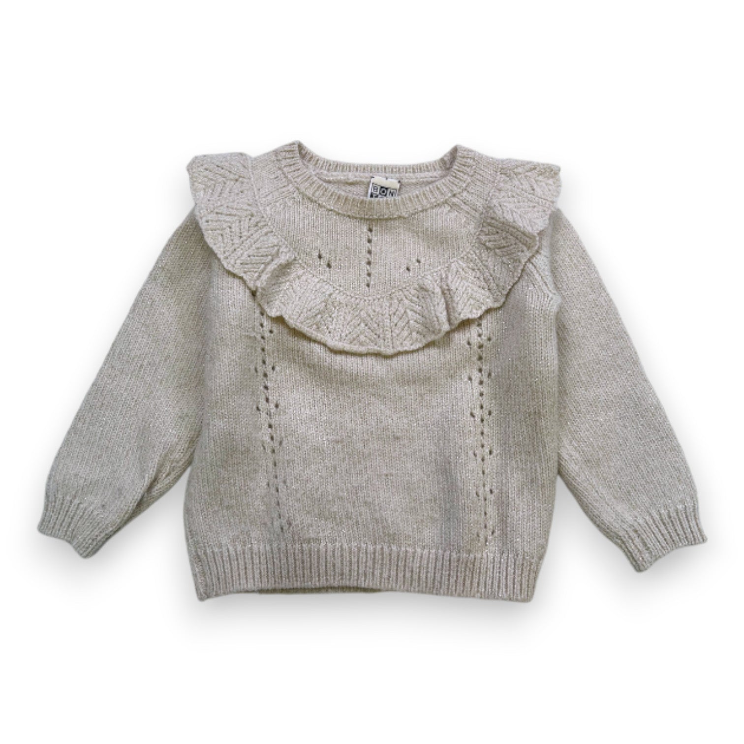 BONTON - Pull blanc en alpaga - 4 ans