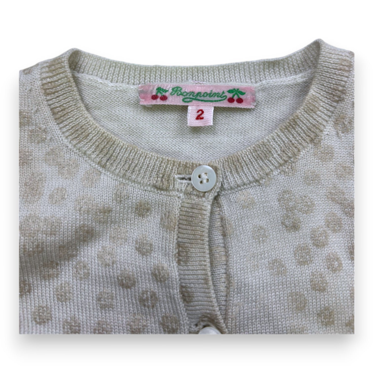 BONPOINT - Cardigan en laine à motifs - 2 ans