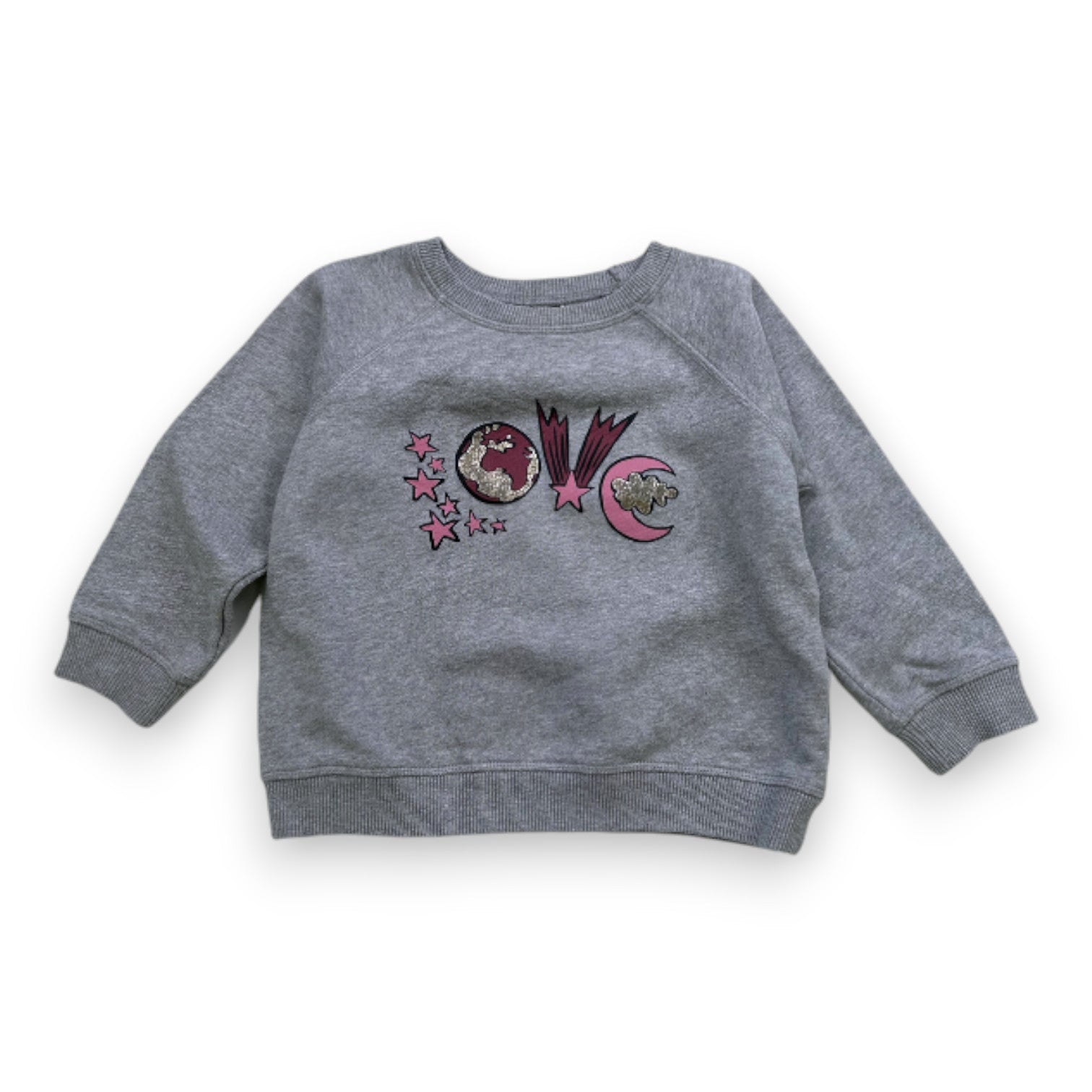 BONTON - Sweat gris "Love" - 6 ans