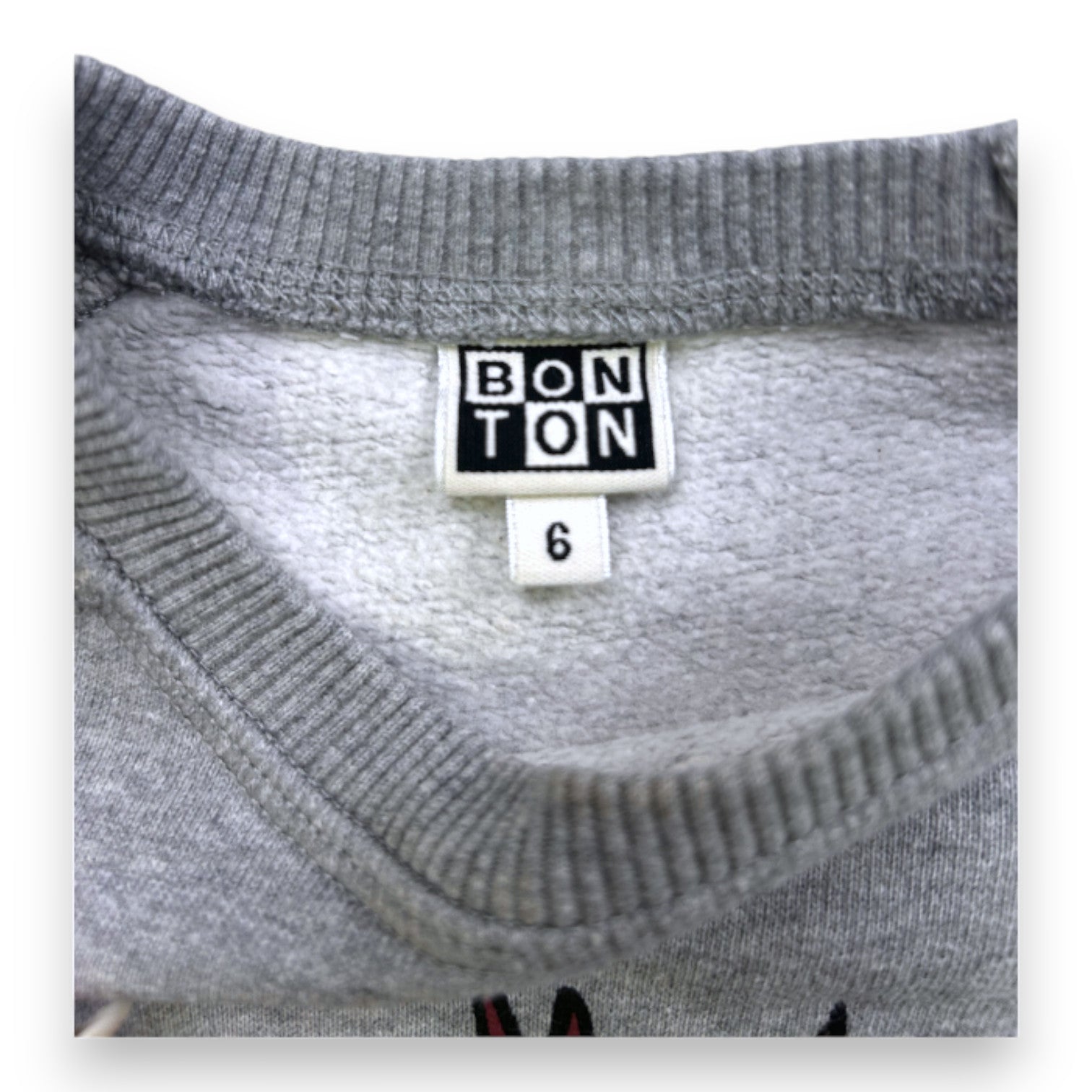 BONTON - Sweat gris "Love" - 6 ans