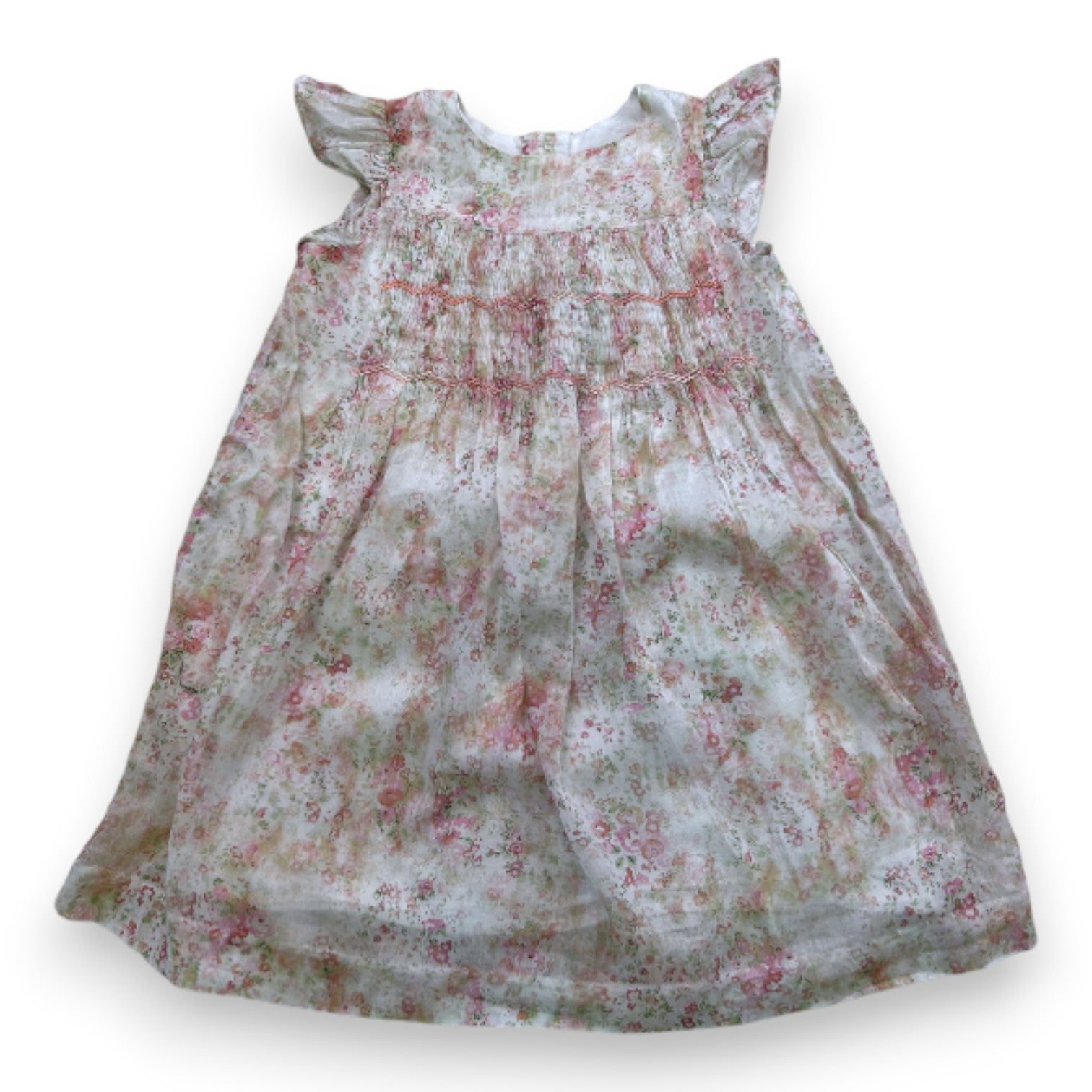 BONPOINT - Robe à fleurs avec broderies - 3 ans