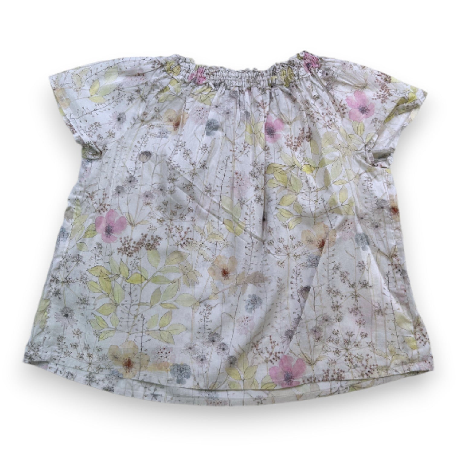 BONPOINT - Blouse à fleurs à manches courtes - 6 ans