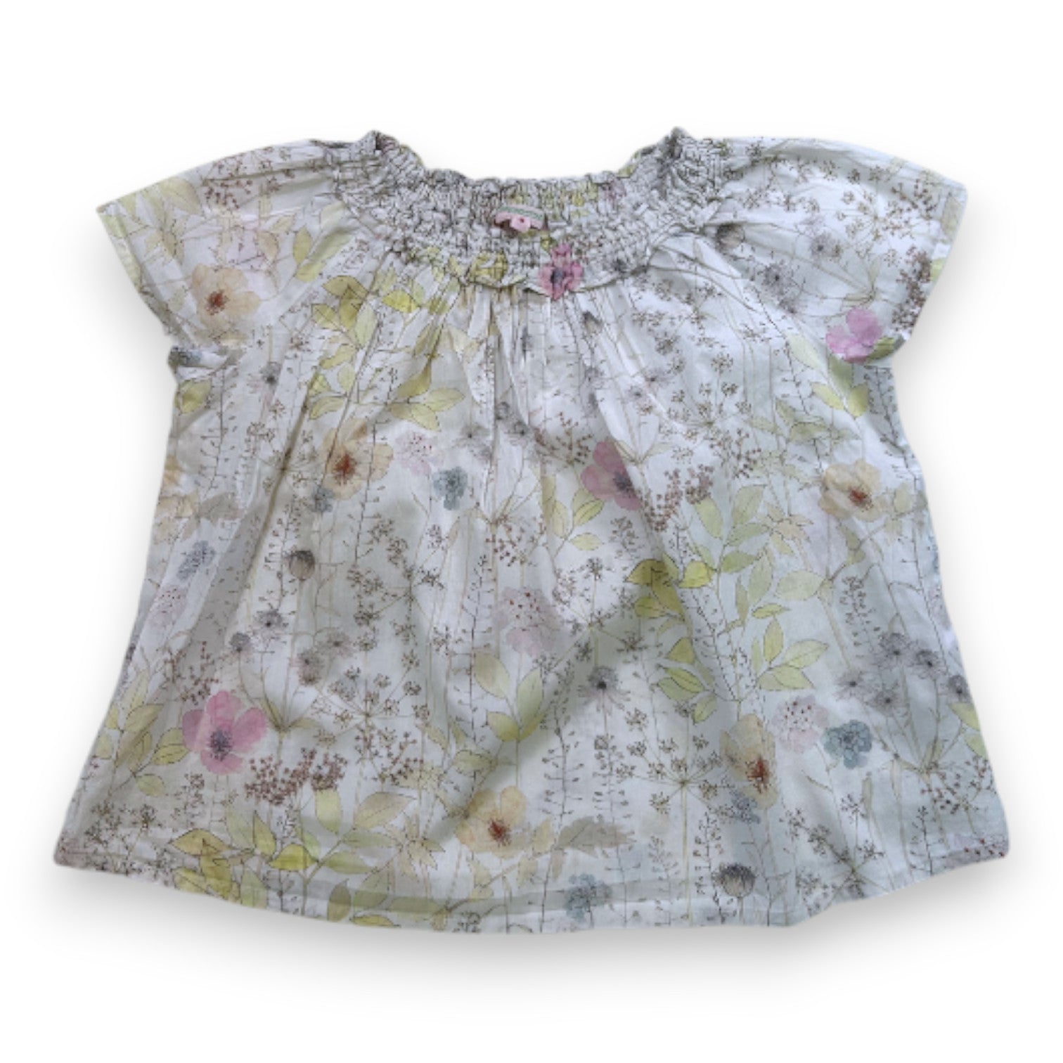 BONPOINT - Blouse à fleurs à manches courtes - 6 ans