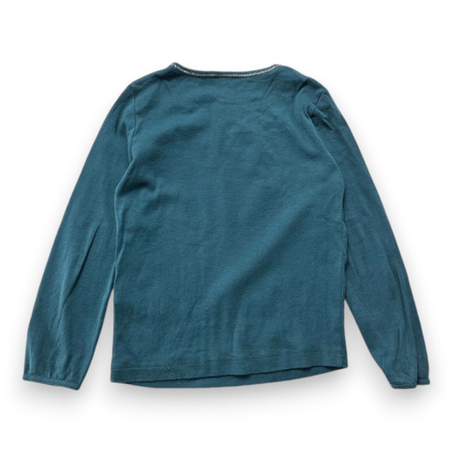 PETIT BATEAU - T-shirt vert à manches longues - 6 ans