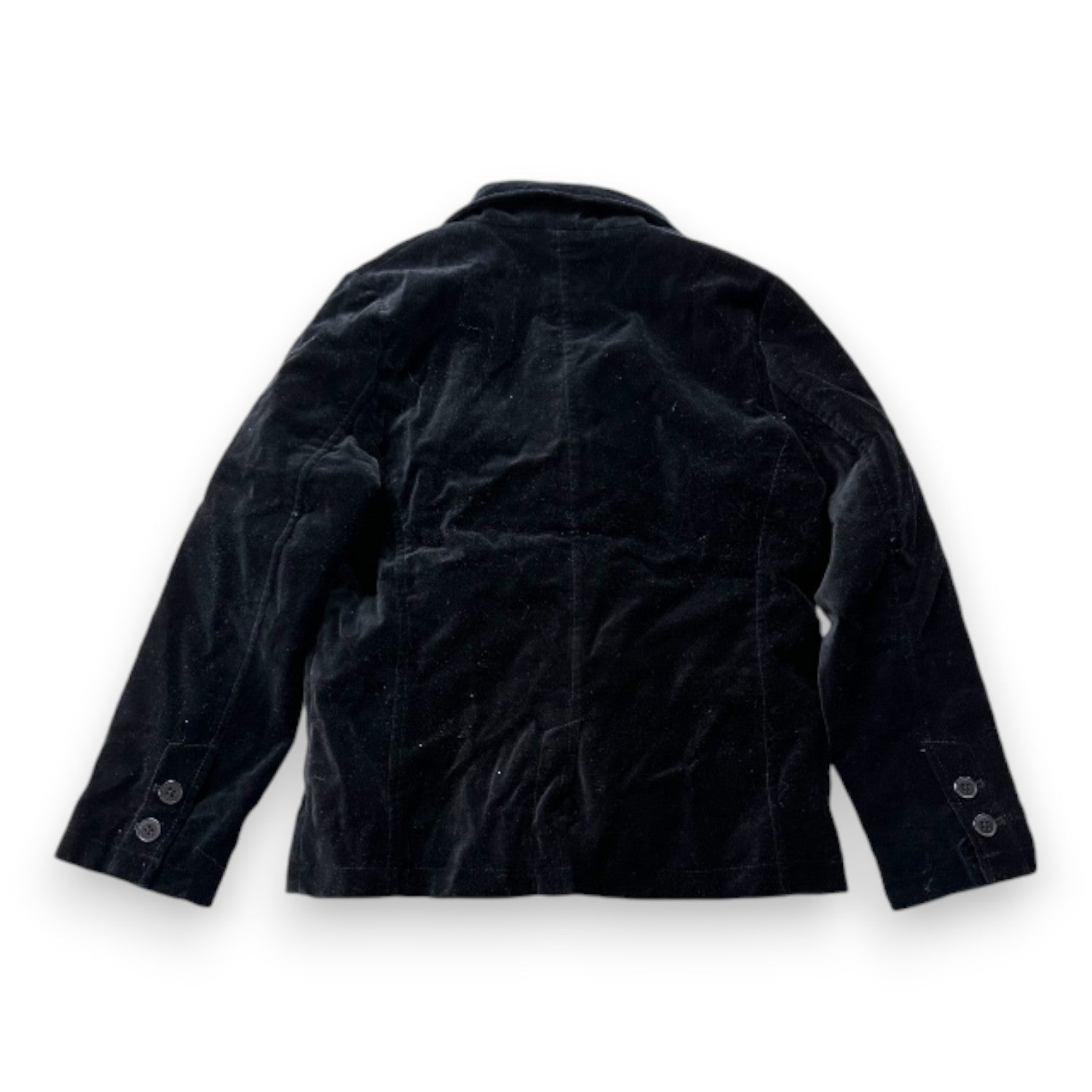 PETIT BATEAU - Veste blazer en velours noir - 8 ans