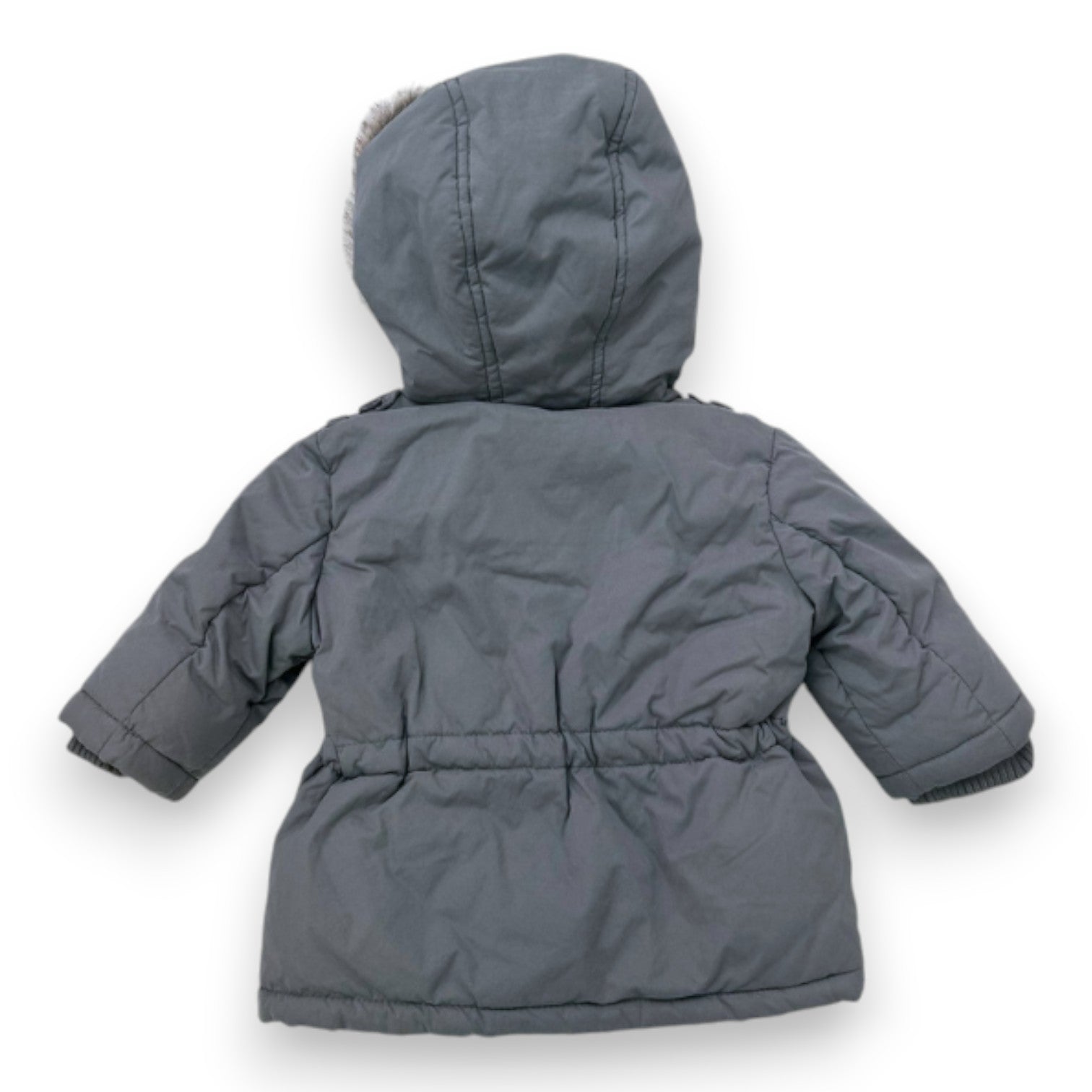 JACADI - Parka grise et doublure fourrure - 6 mois