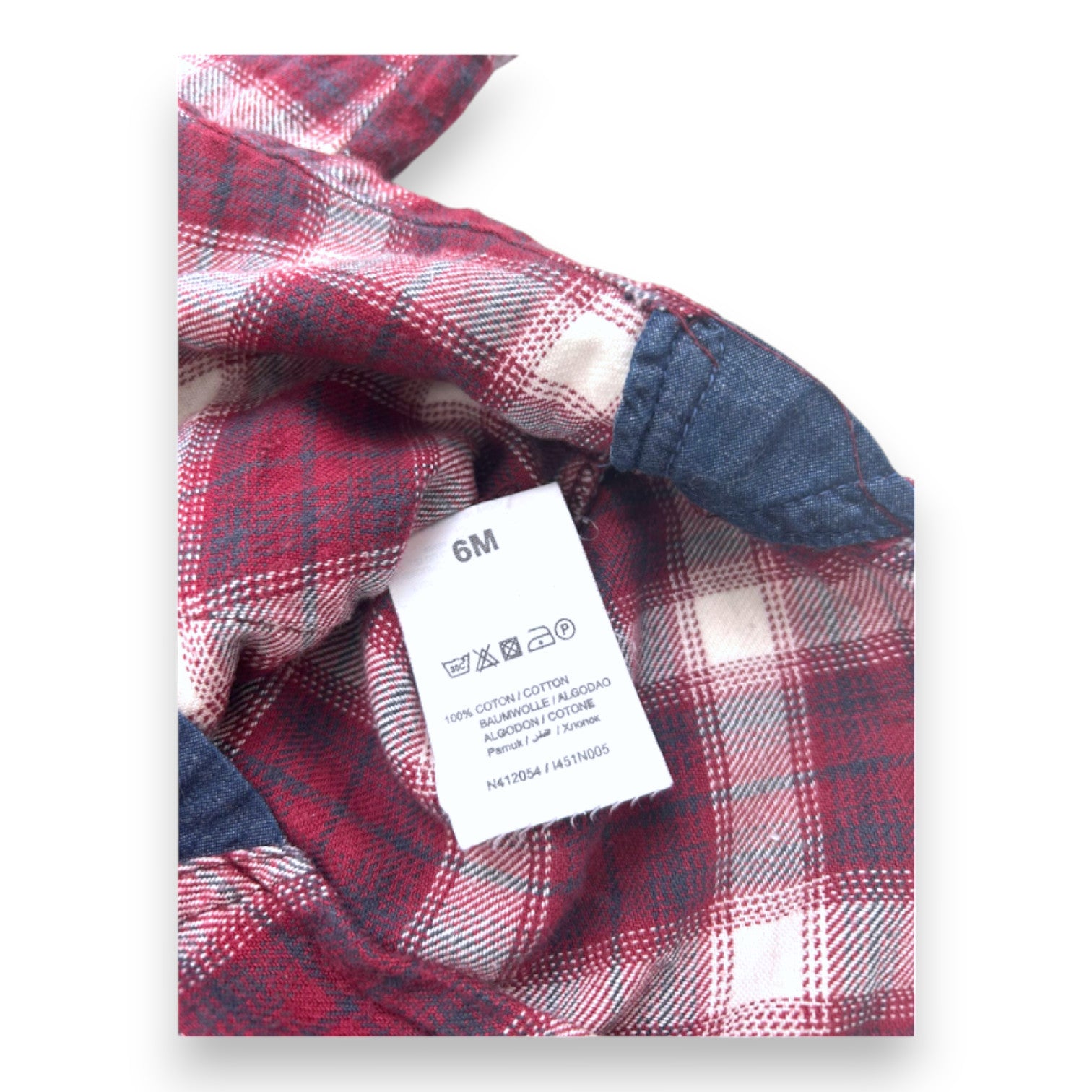 LEVI'S - Chemise rouge à carreaux - 6 mois