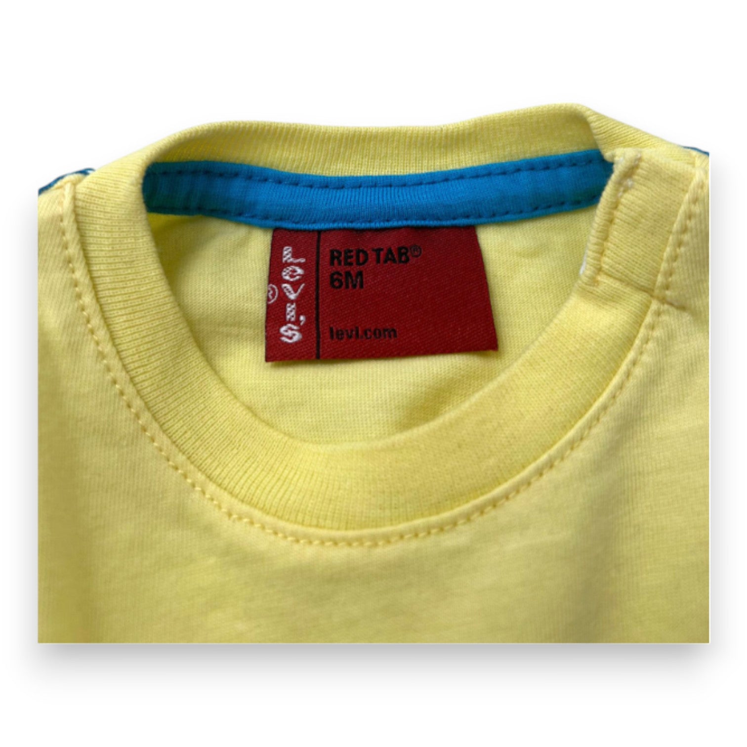 LEVI'S - T-shirt à manches courtes jaune avec imprimé - 6 mois