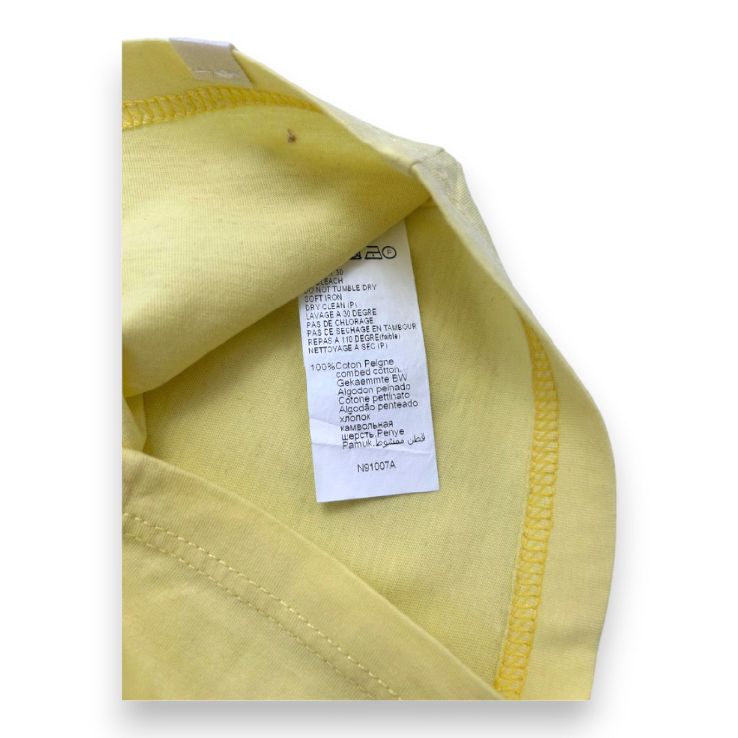 LEVI'S - T-shirt à manches courtes jaune avec imprimé - 6 mois