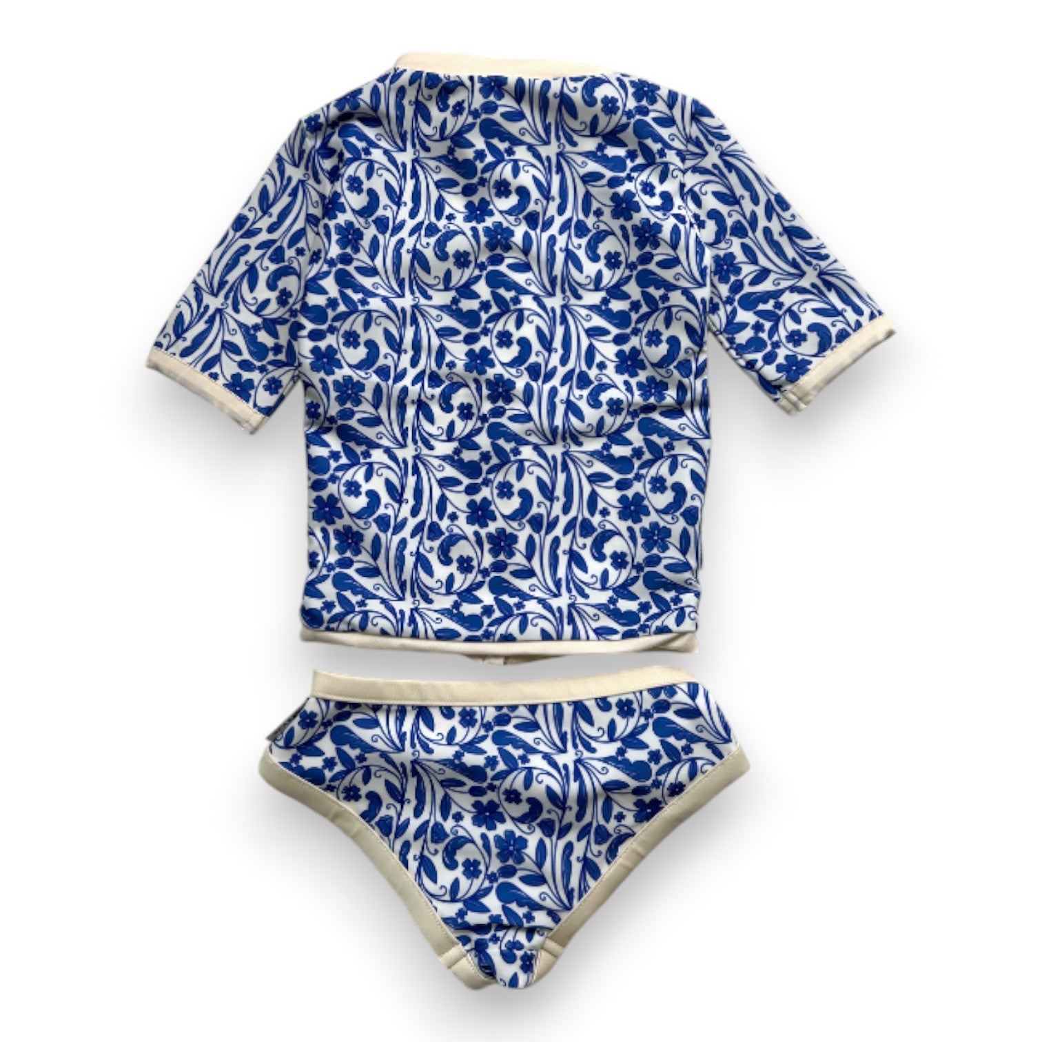 SEA BASS - Ensemble de maillot de bain blanc et bleu à motifs - 2 ans