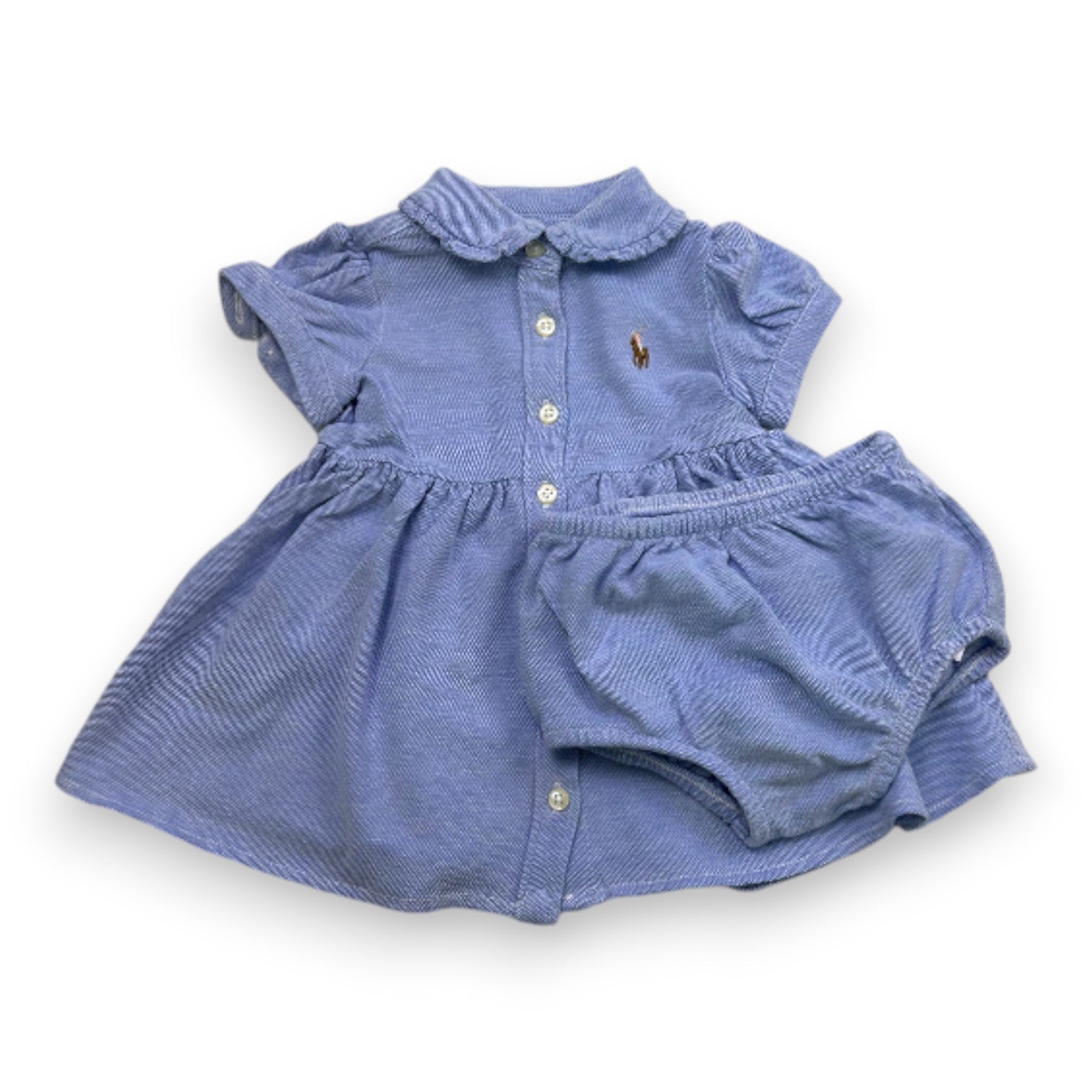 RALPH LAUREN - Ensemble rose et bloomer bleu - 3 mois